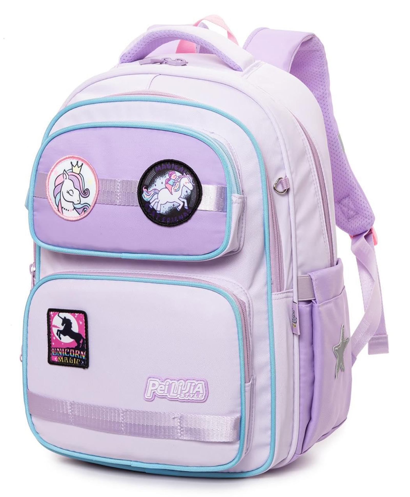 Sanjary Stylish Durable Water Resistant Backpack Shoulder School Bags for Girls Kids 15 inch color design may vary-image-4