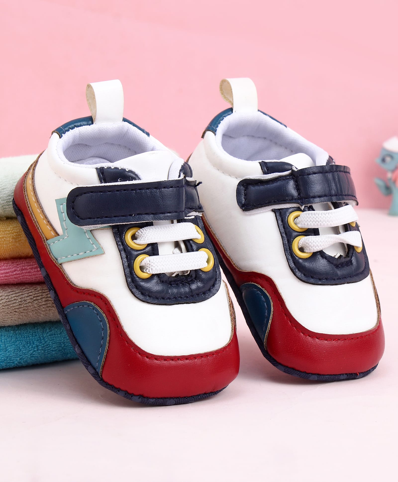 Babyoye Velcro Closure Booties - Navy Blue