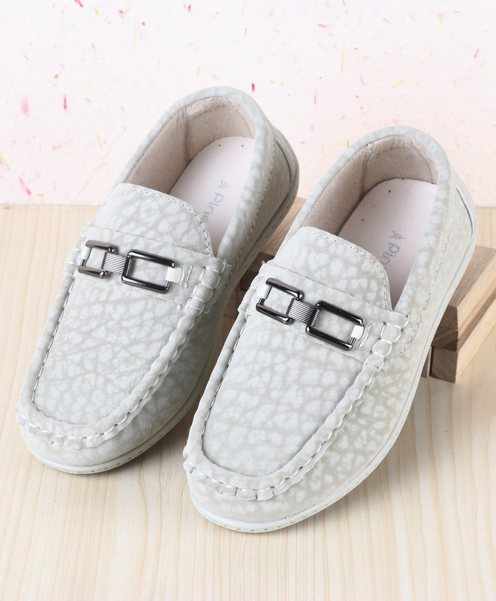 Pine Kids Slip On Formal Loafer Shoes - Beige-picture-25