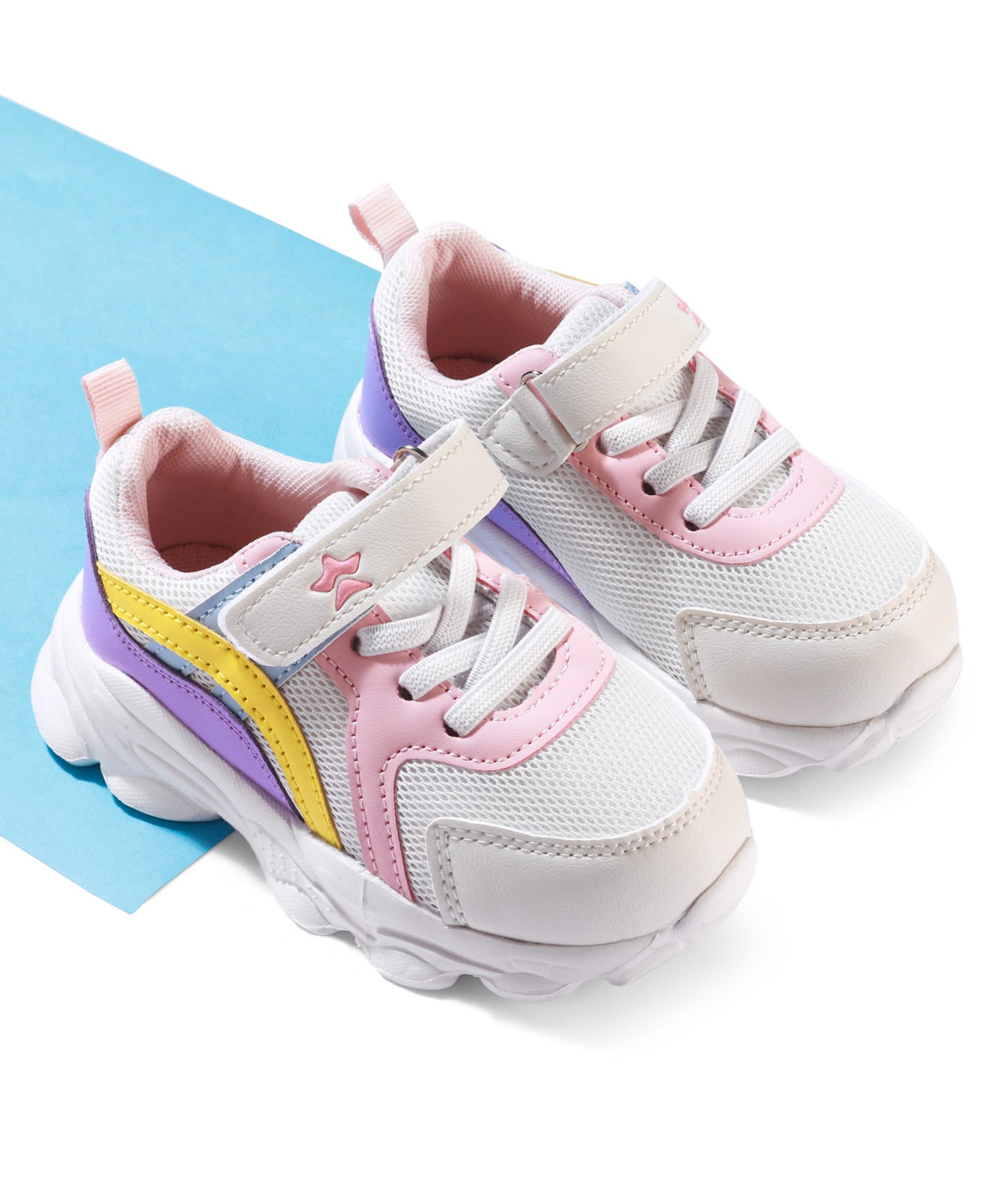Cute Walk by Babyhug Velcro Closure Colour Block Casual Shoes With Lace Detailing - Pink-image-41