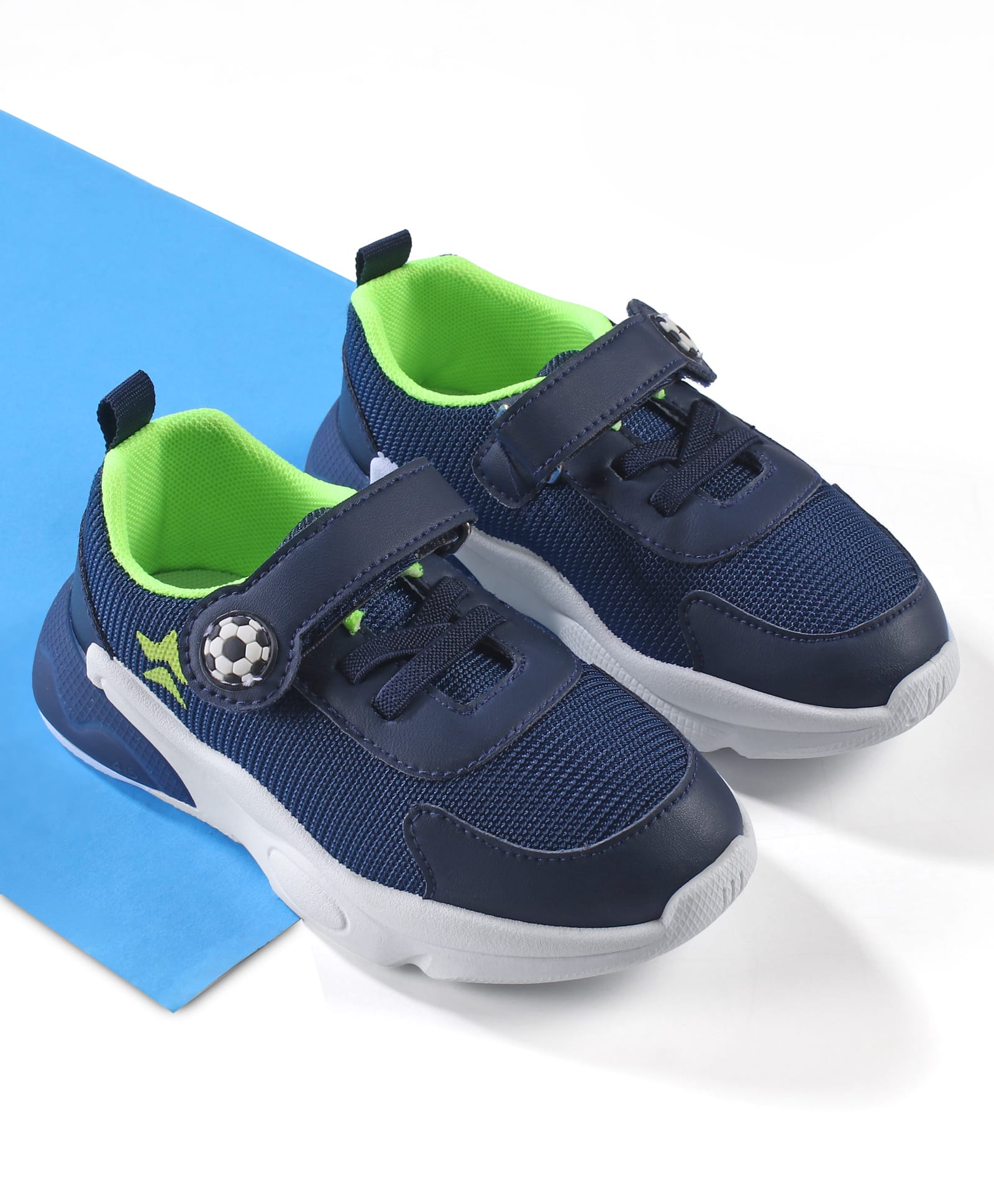 Cute Walk by Babyhug Velcro Closure Sneakers - Navy Blue-picture-11