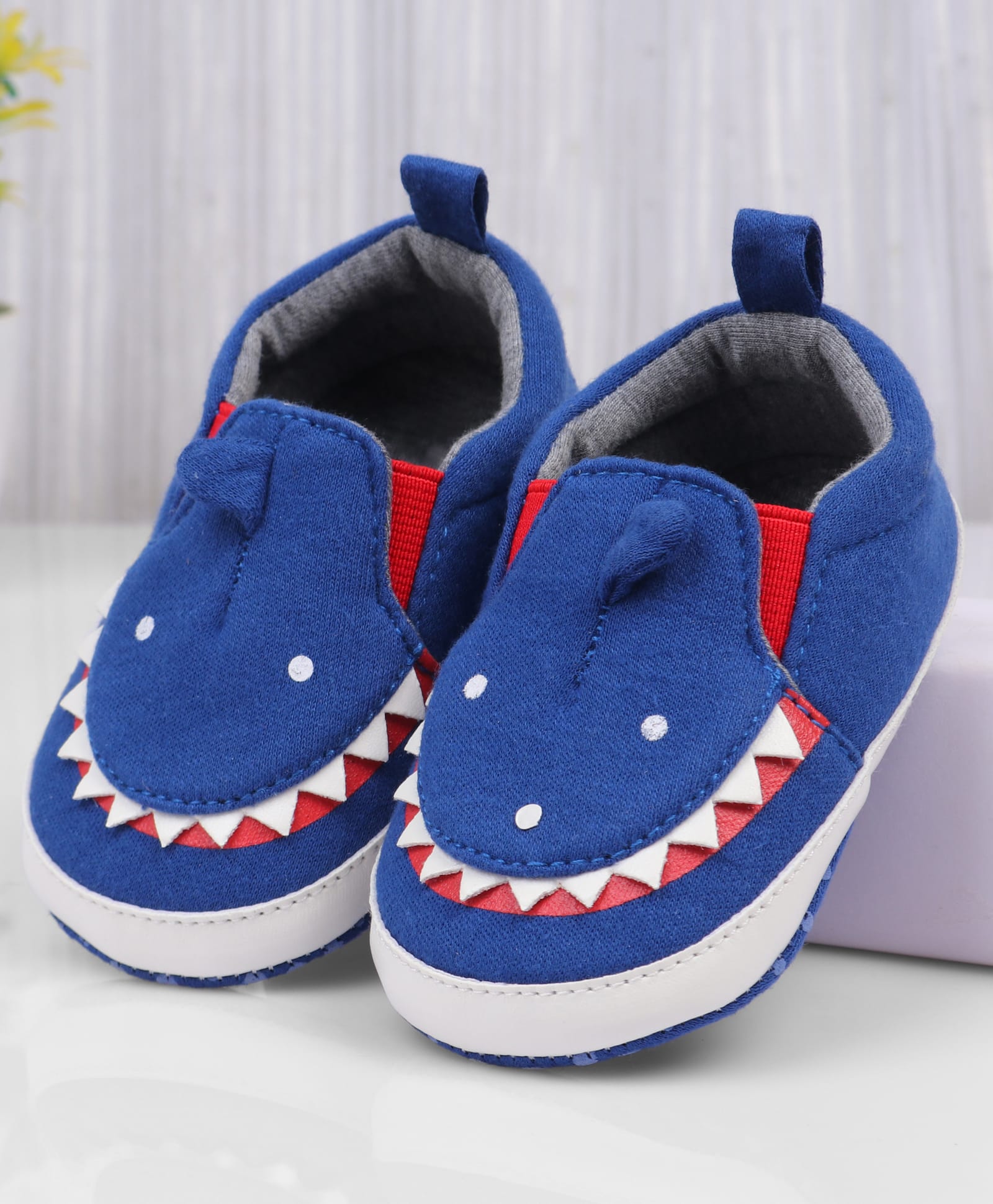 Cute Walk by Babyhug Slip On Booties with Shark Design - Navy Blue-picture-13