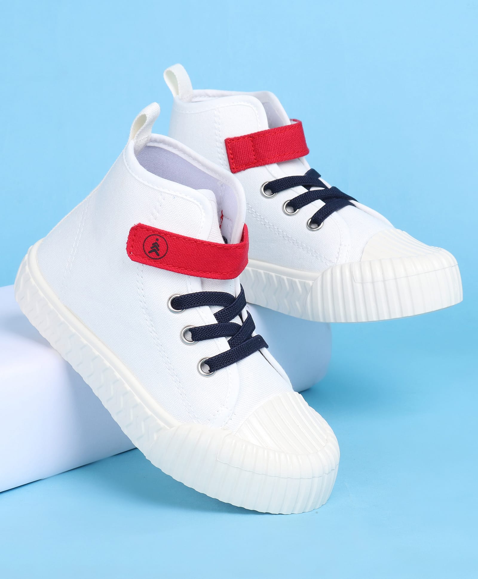 Pine Kids Solid Casual Shoes with Velcro Closure - White-picture-15