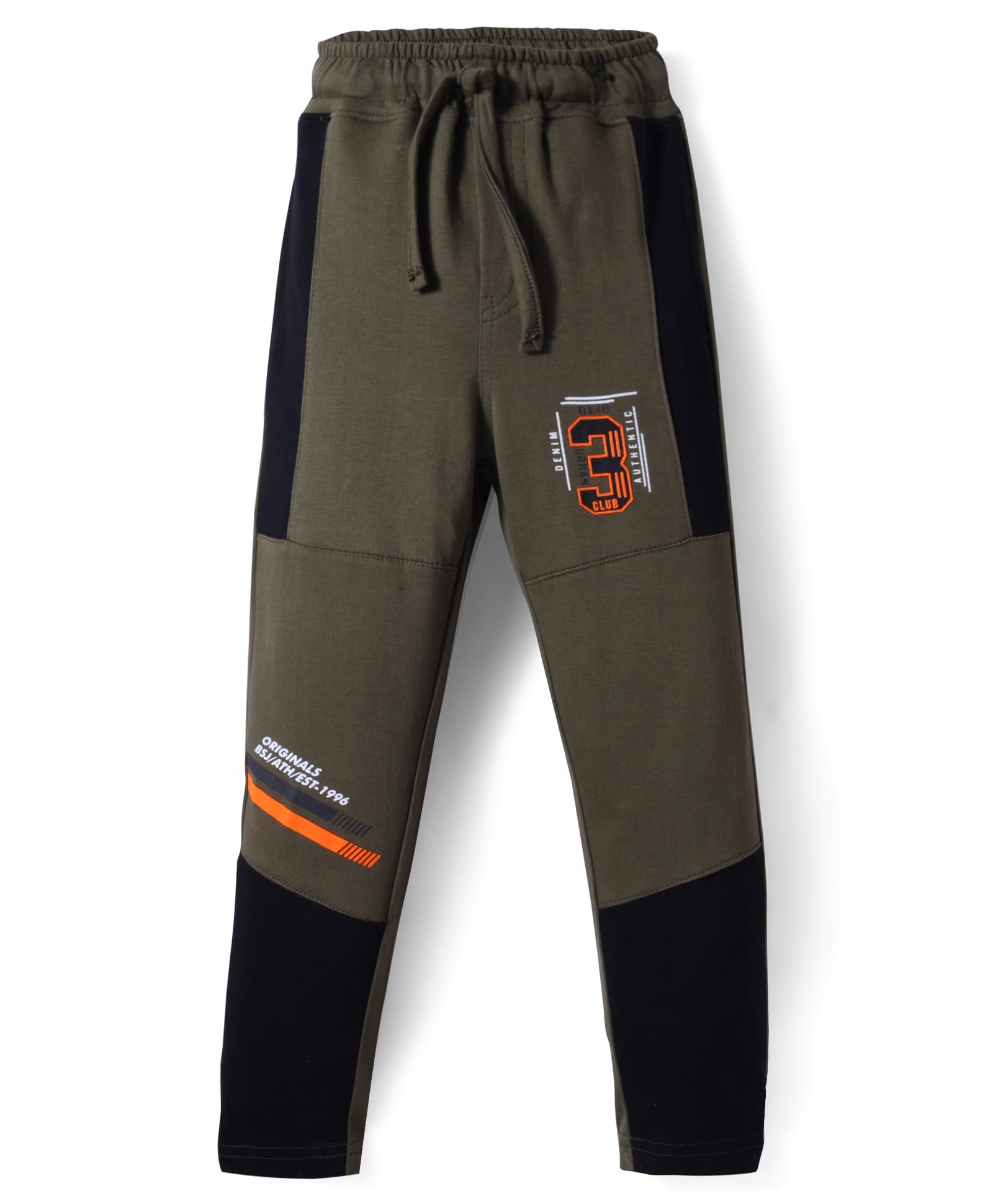 Olio Kids Looper Knit Full Length Lounge Pants with Sport Theme Print - Grey-picture-11