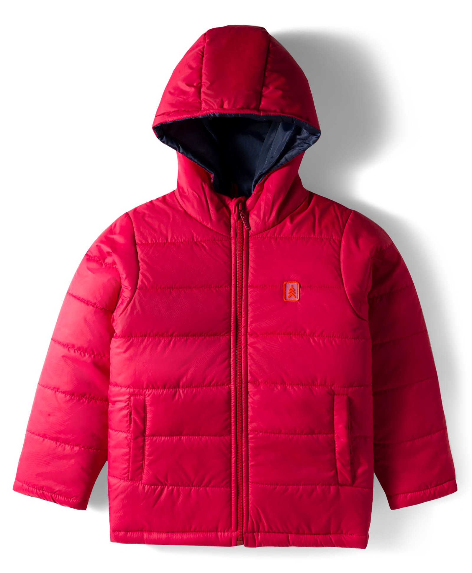 Pine Kids Woven Full Sleeves Solid Hooded Padded Jacket - Red-picture-39