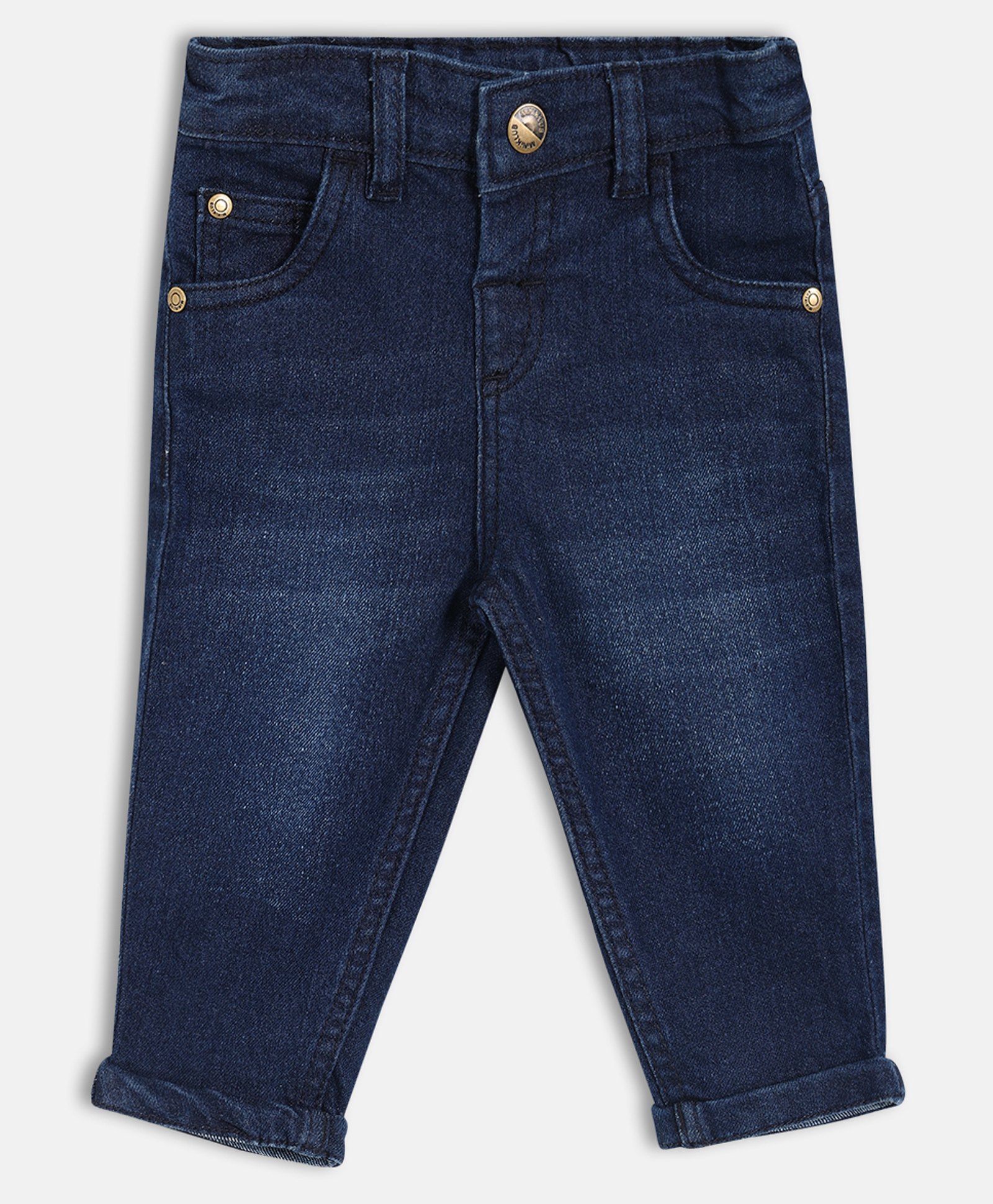 MINI KLUB Cotton Woven Mild Washed Jeans - Blue-image-5