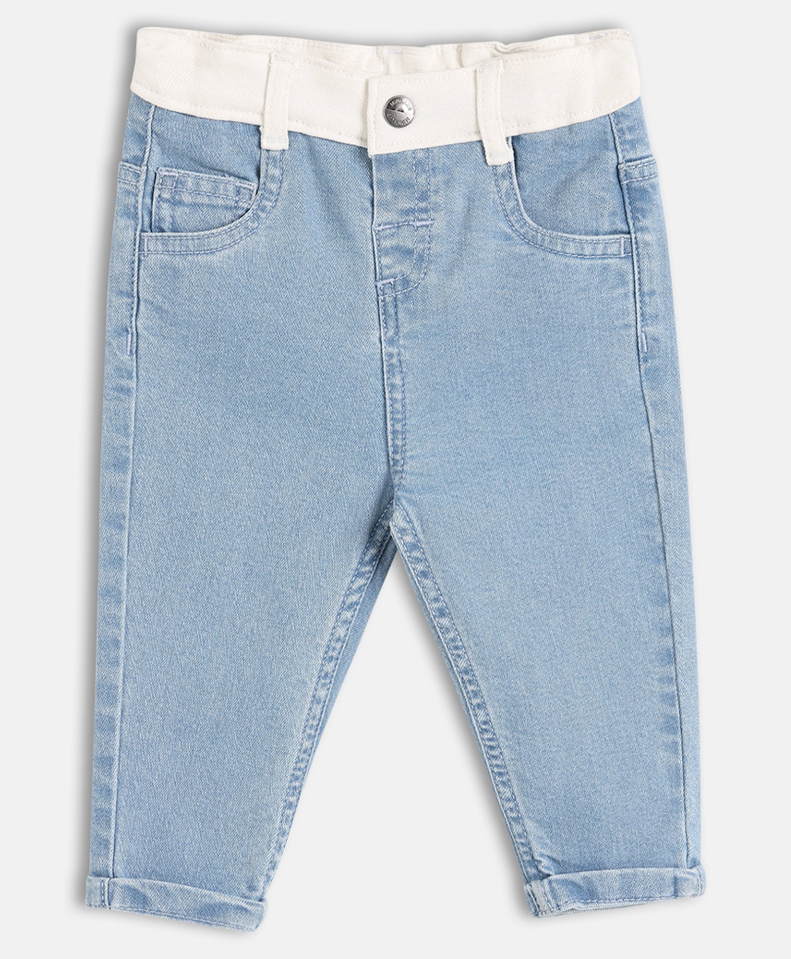 MINI KLUB Cotton Woven Solid Jeans - Light Blue-picture-23
