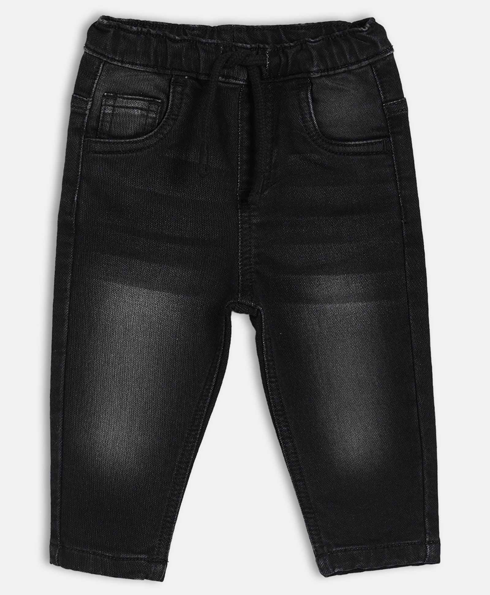 MINI KLUB Cotton Woven Mild Washed Jeans - Black-picture-11
