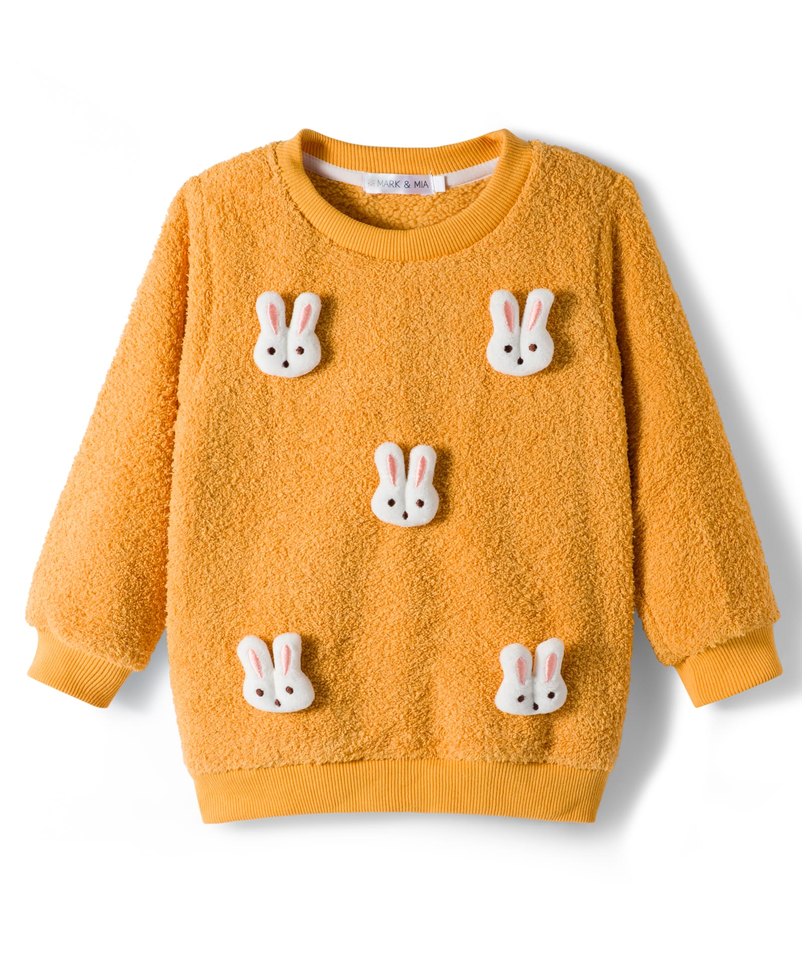 Mark & Mia Full Sleeves Sweatshirt with Bunny Applique - Yellow-image-22