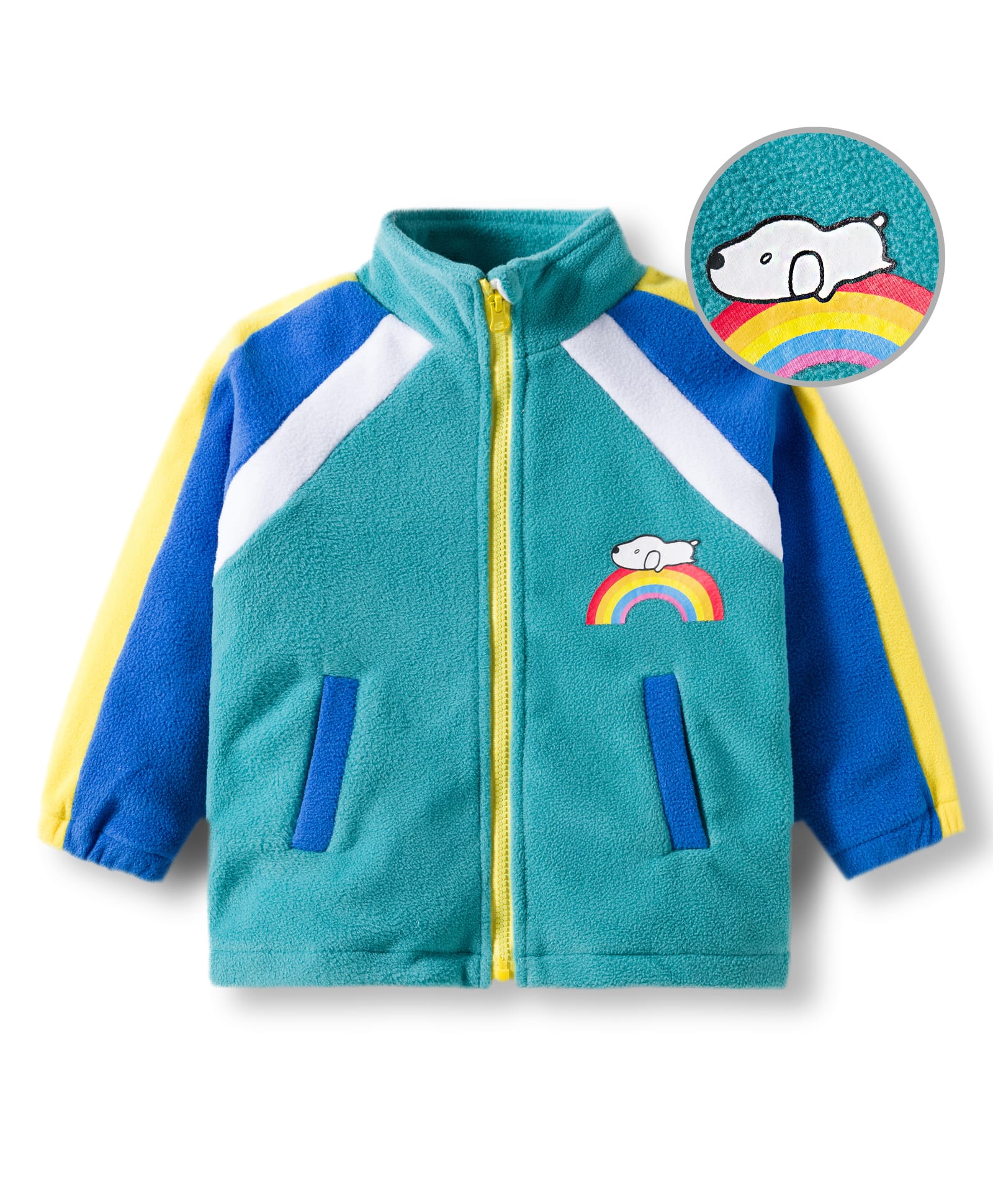 Mark & Mia Full Raglan Sleeves Winter Jacket With Rainbow Print - Mint Green-picture-27