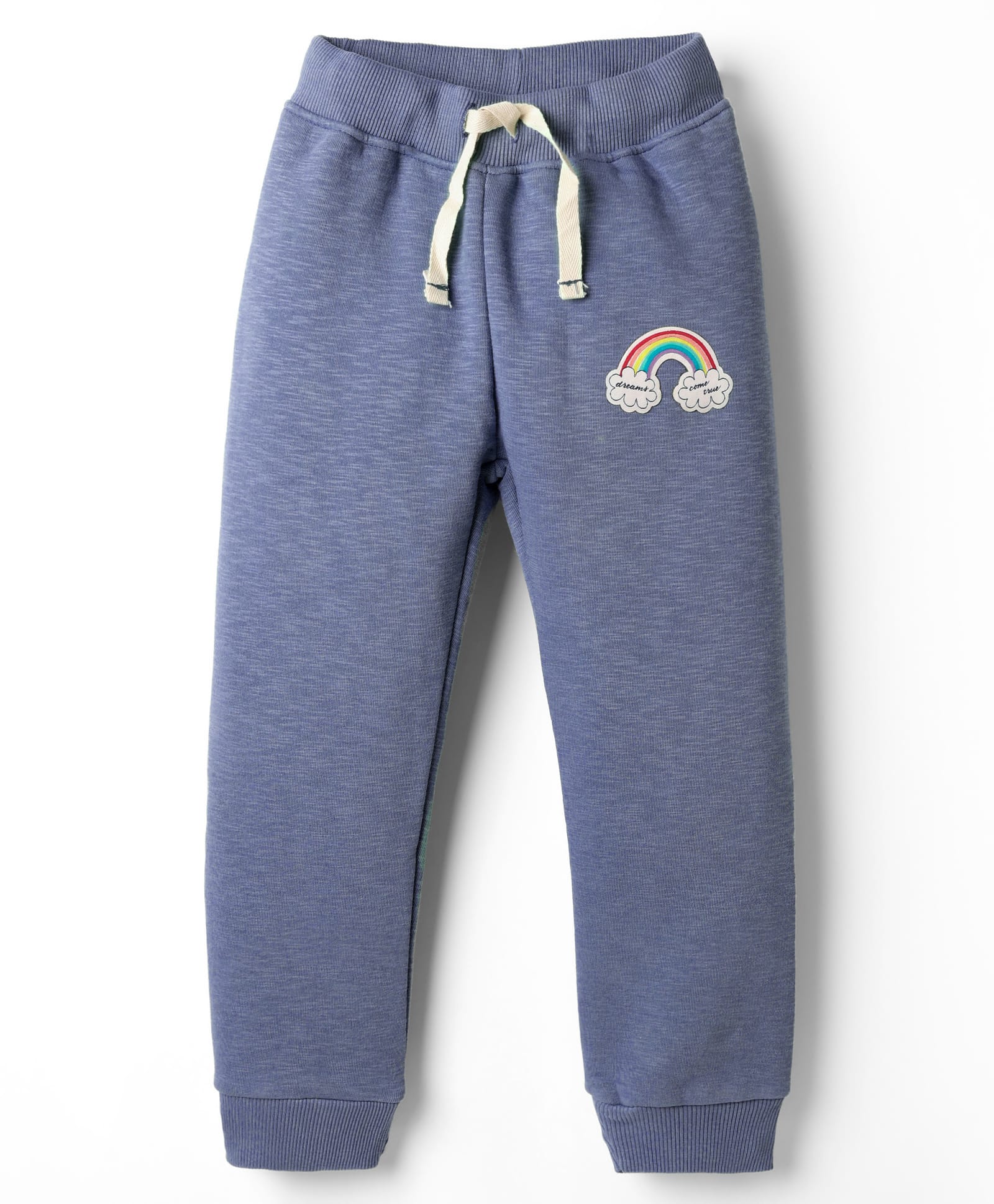 Ollypop Knit Full Length Fleece Woollen Lounge Pant With Rainbow Print - Blue-picture-25