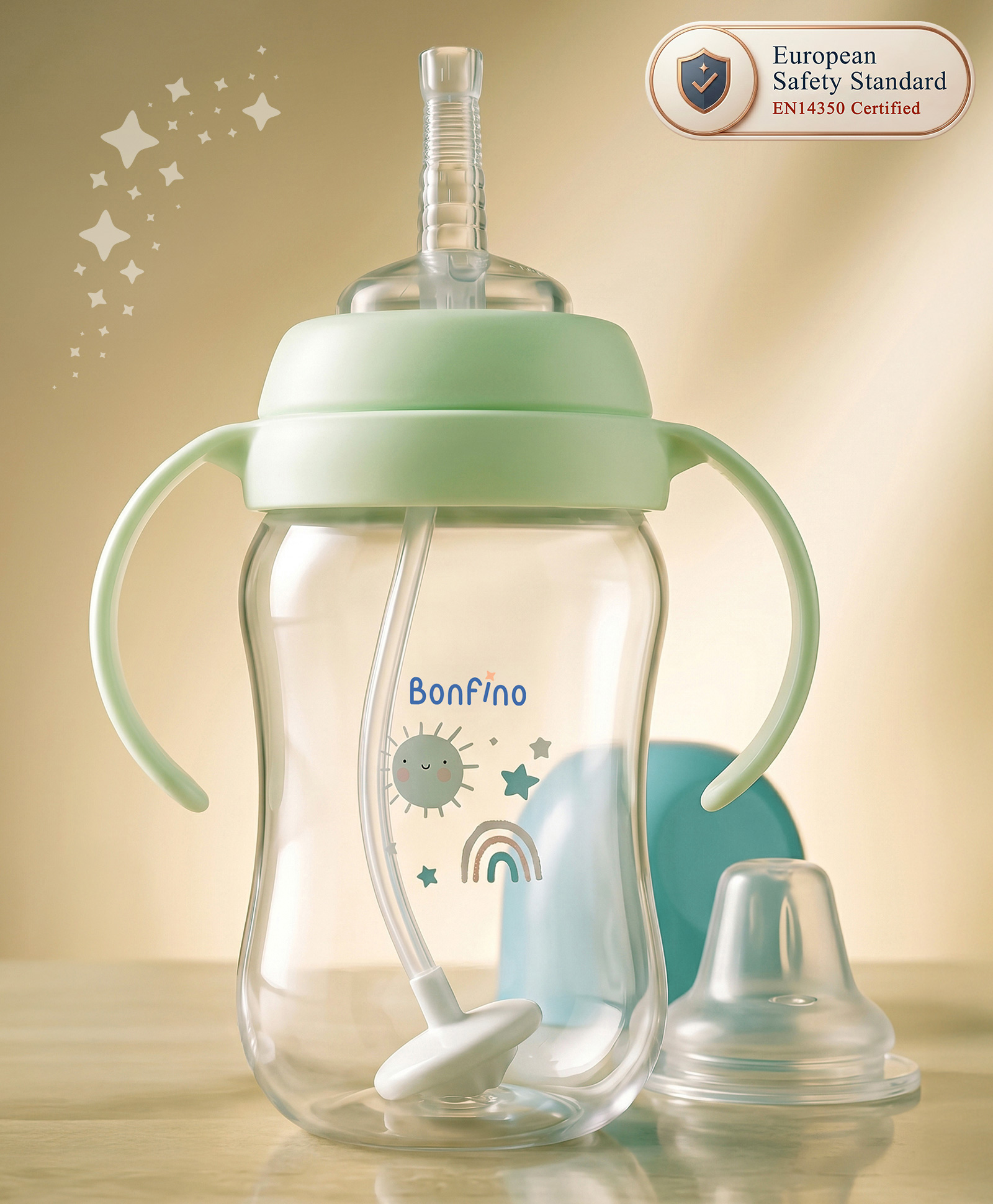 Bonfino EasyGrow 3-in-1 Baby Transition Sipper Bottle with Nipple, Soft Spout & Straw 250ml - Light Grey| Spill-Proof| BPA Free| 0 Months+| Measuring Scale| Home & Travel| Twin Handle| Weighted Straw-image-19