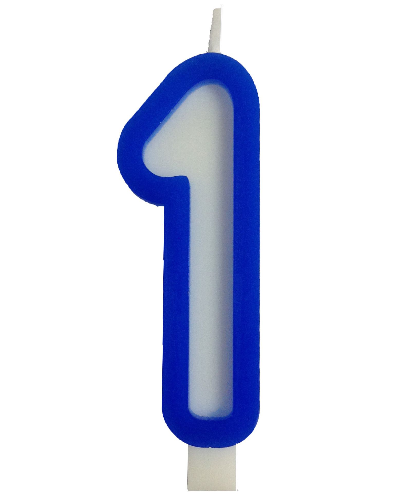 Funcart Number One Candle - Blue & White-picture-18