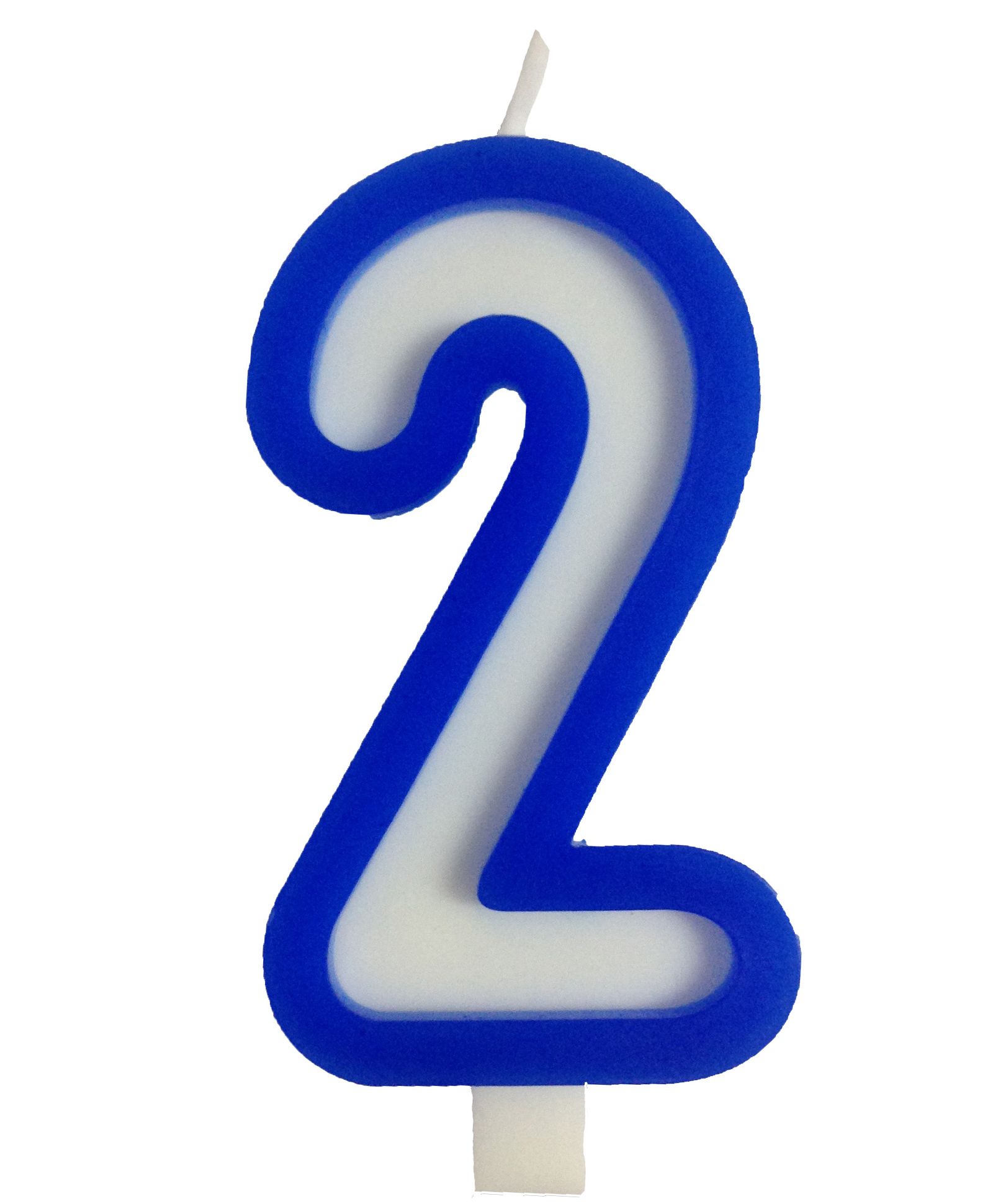 Funcart Number Two Candle - Blue & White-picture-10