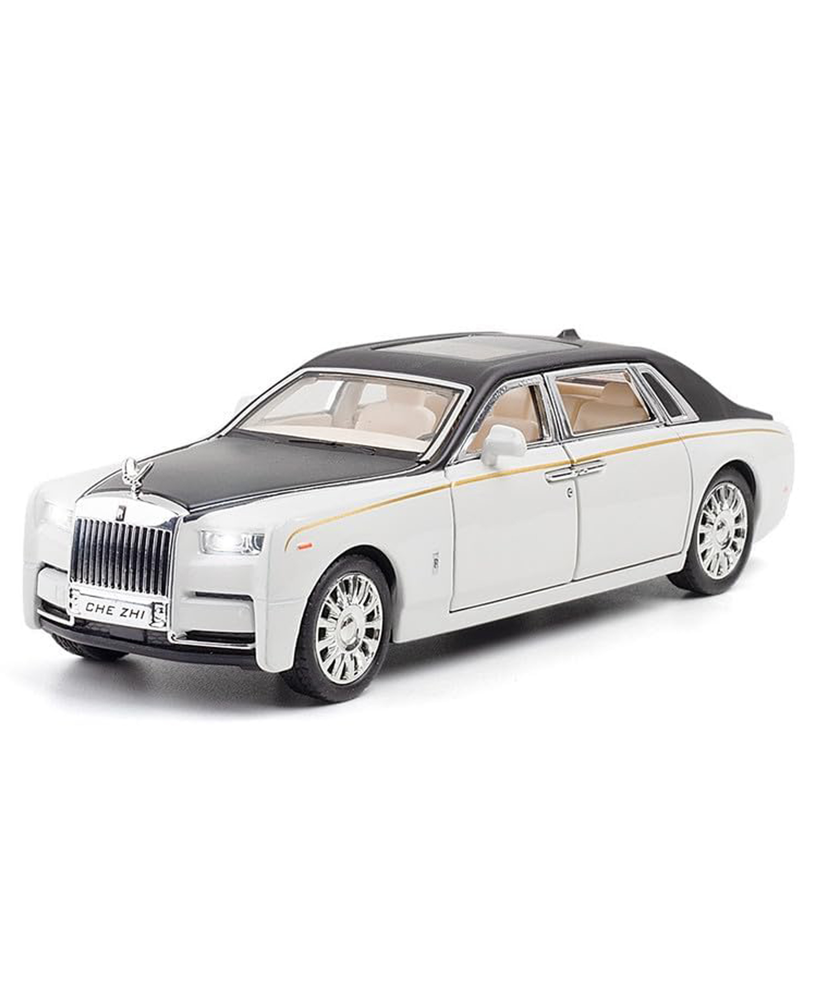 SVE 1:32 Roll Royce Phantom Diecast Metal Pullback Toy car with Openable Doors And sound music [Colors as Per Stock]-picture-28
