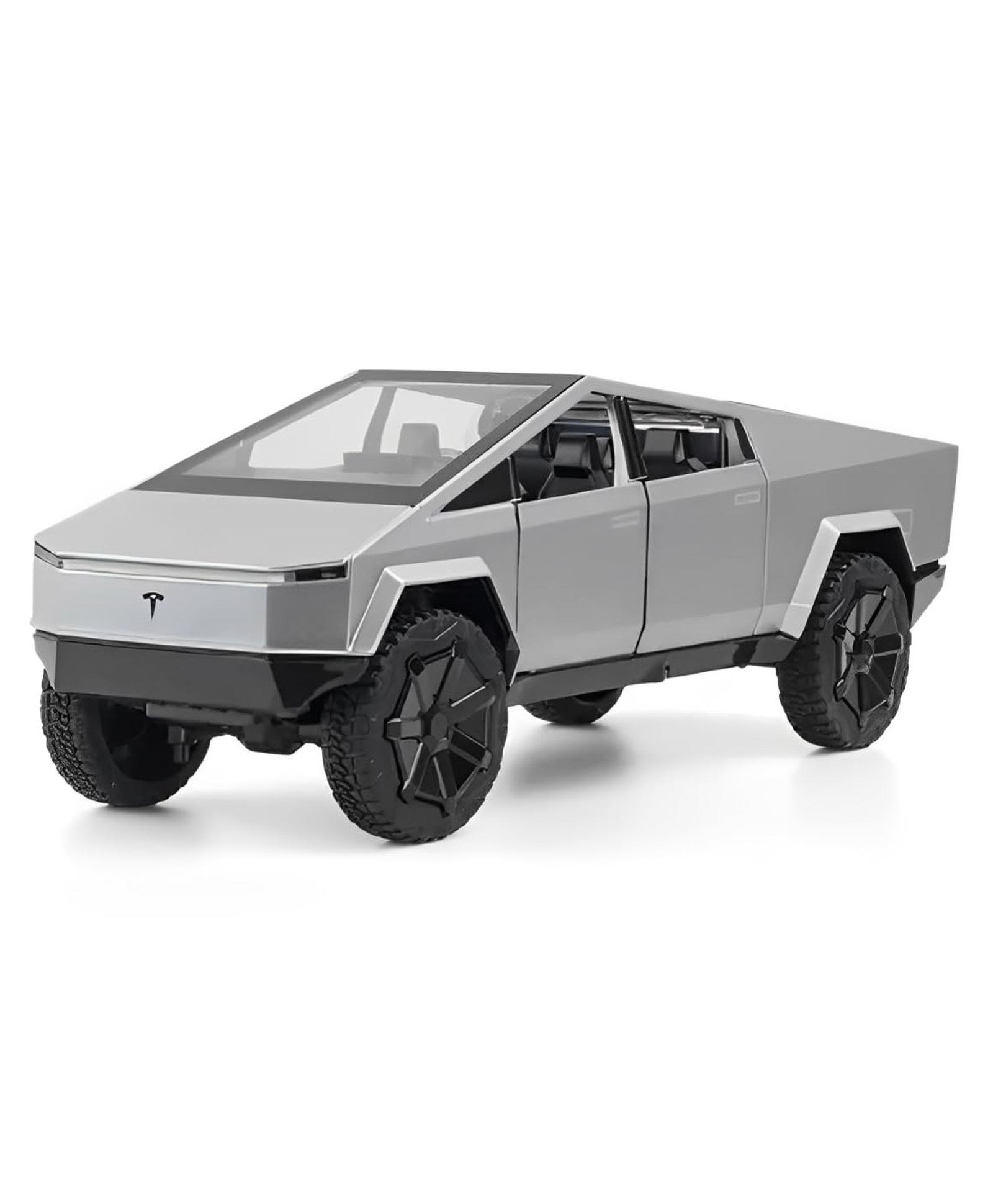 SVE 1:36 Cyber Truck Tesla Diecast Metal Pullback Toy car with Openable Doors, lights And sound music [Colors as Per Stock]-picture-12