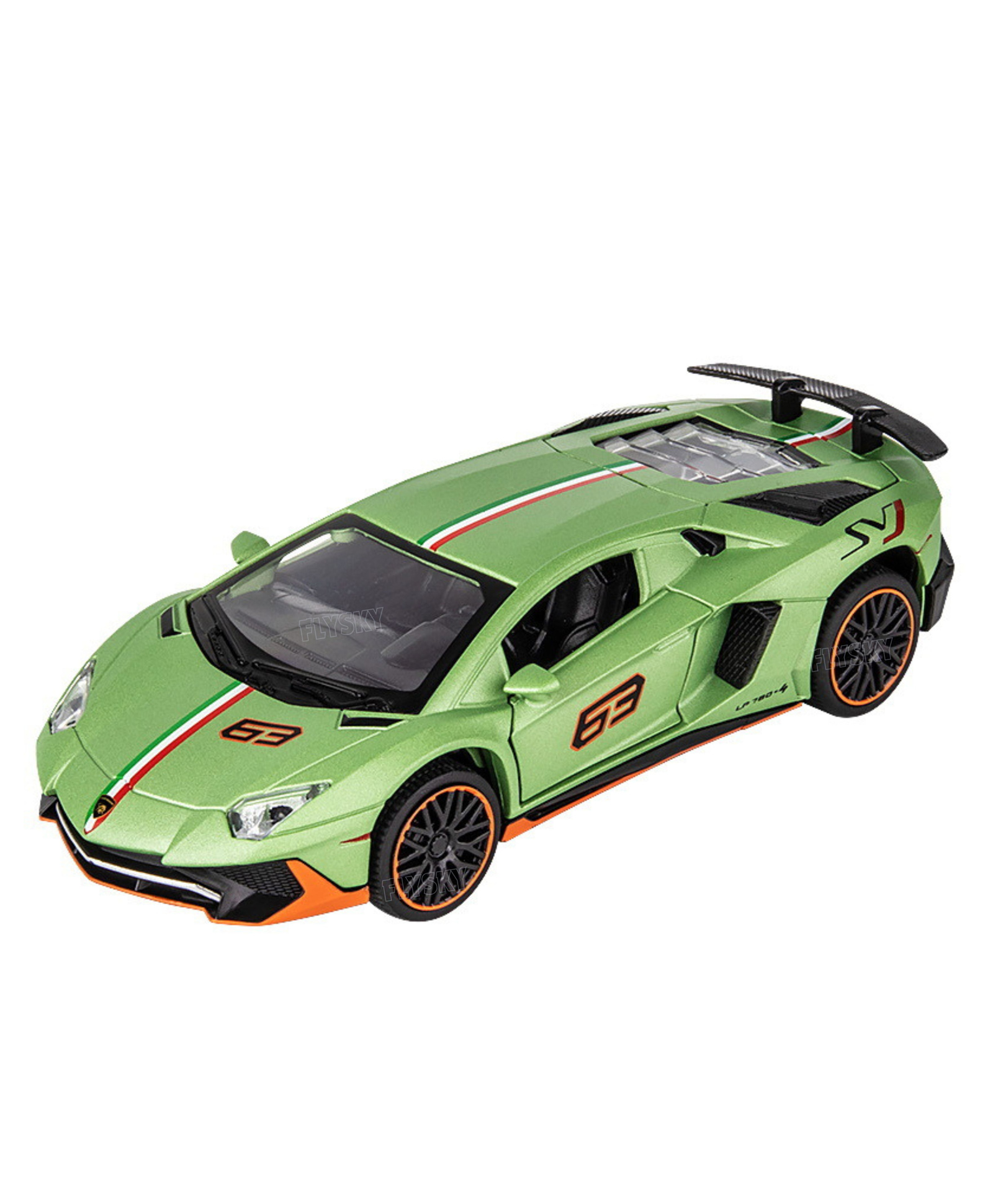 SVE 1:36 lamborghini Diecast Metal Pullback Toy car with Openable Doors, lights And sound music [Colors as Per Stock]-picture-27