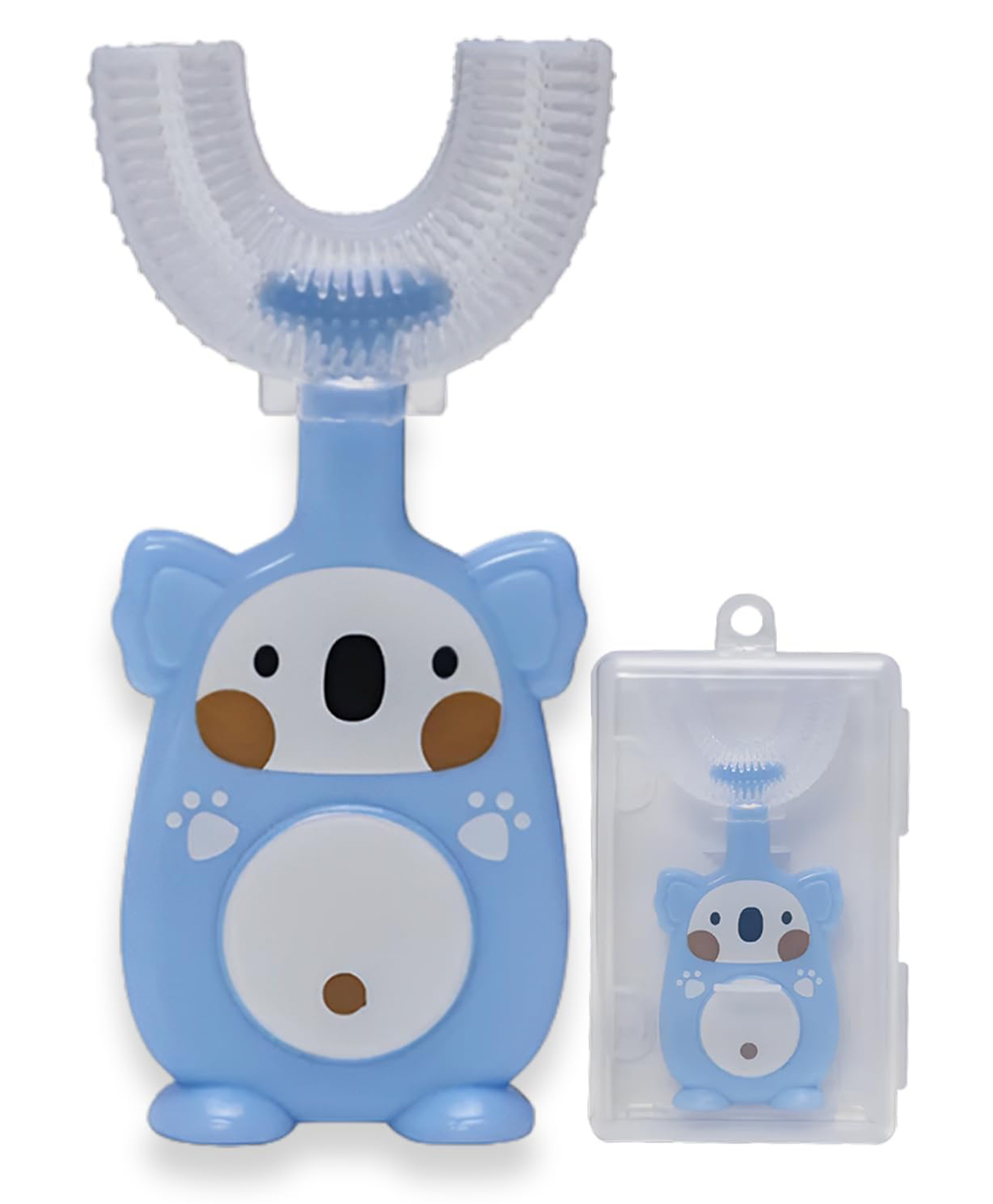 Safe-O-kid -Silicone U Shaped Manual Brush For Baby, Extra Safe, Oral Hygiene Teething - Blue, Pack of -1-image-31