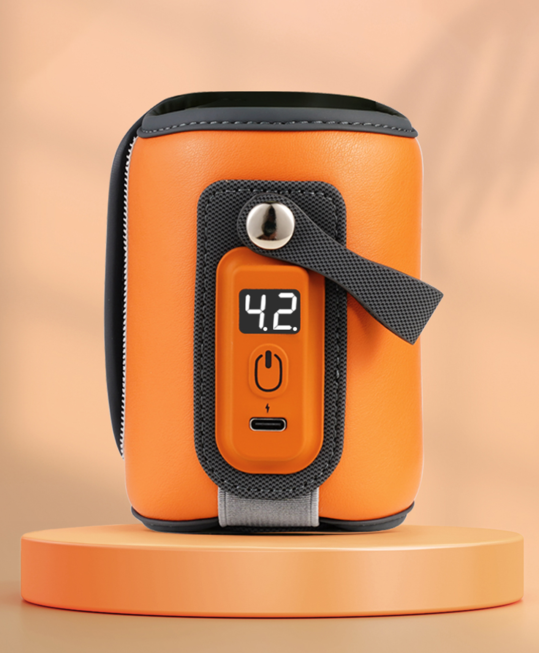 StarAndDaisy Baby Electric Bottle Warmer with Constant Temperature Technology Portable Insulated USB Baby Milk Bottle Warmer-Orange
