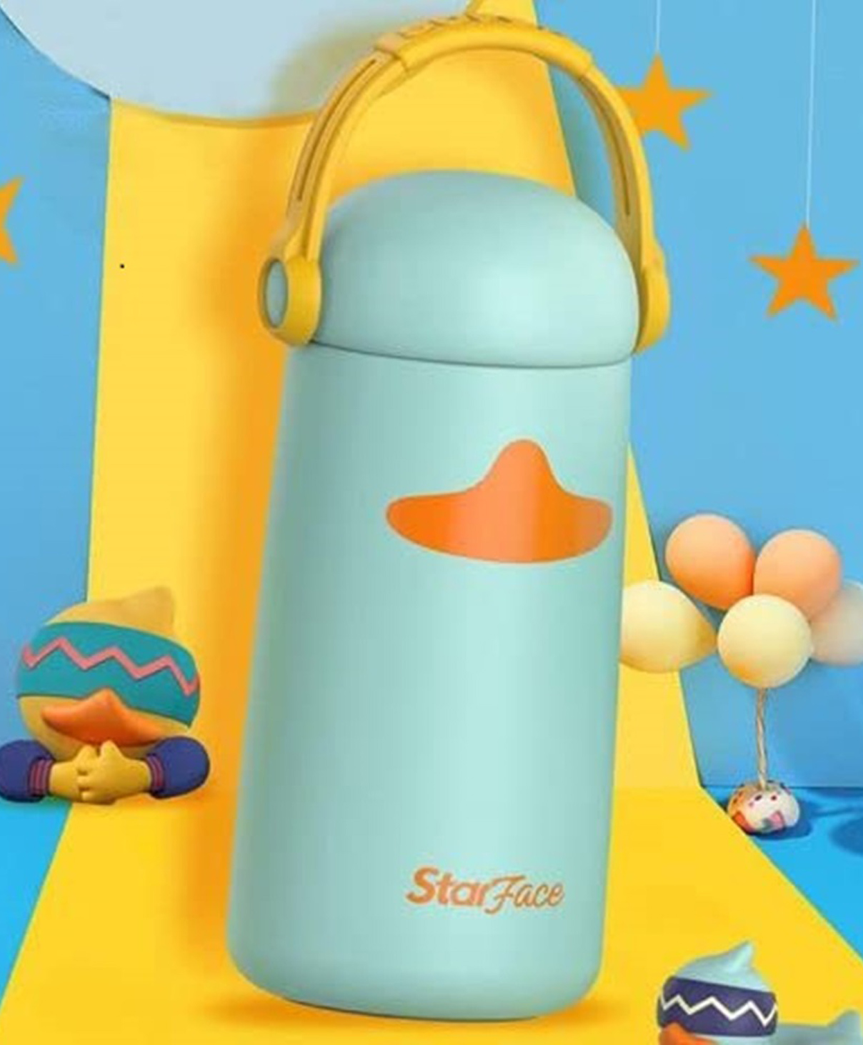 StarAndDaisy Smart Kids School Water Bottle SUS Insulated Thermos, Sky Blue 270 ml-image-23