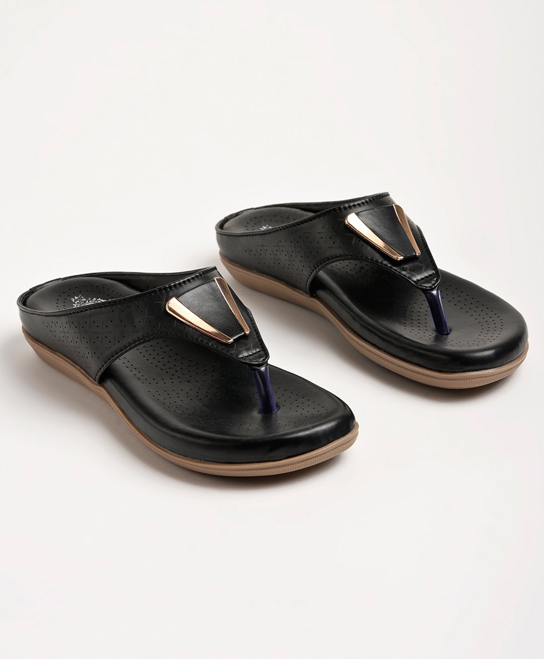 Shoetopia Colour Blocked Sandals - Black-picture-16
