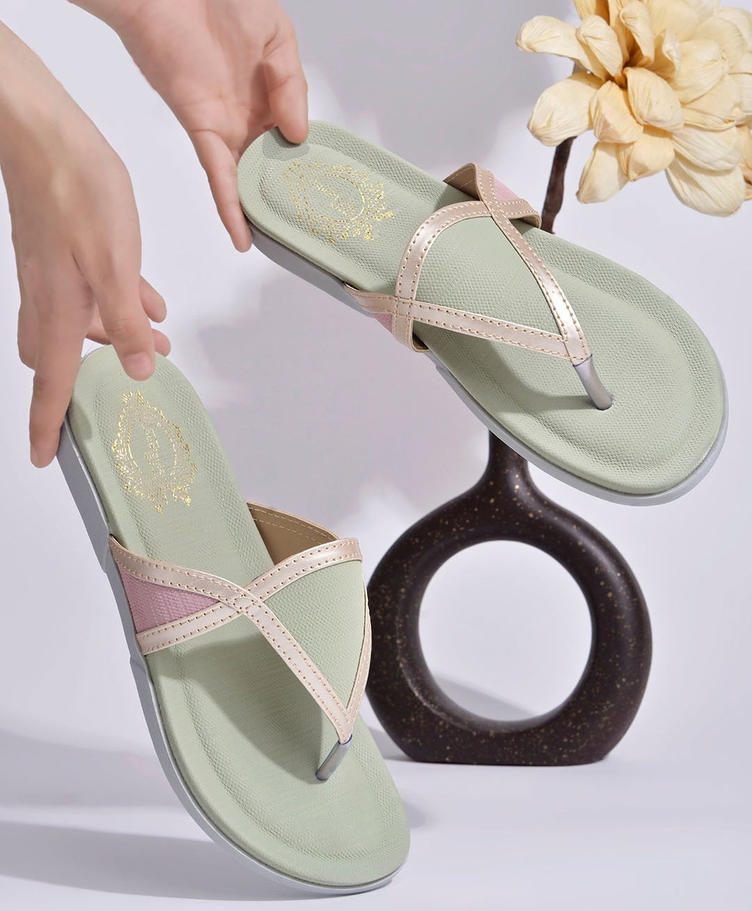 Shoetopia Strap Detailed Sandals - Green-picture-27