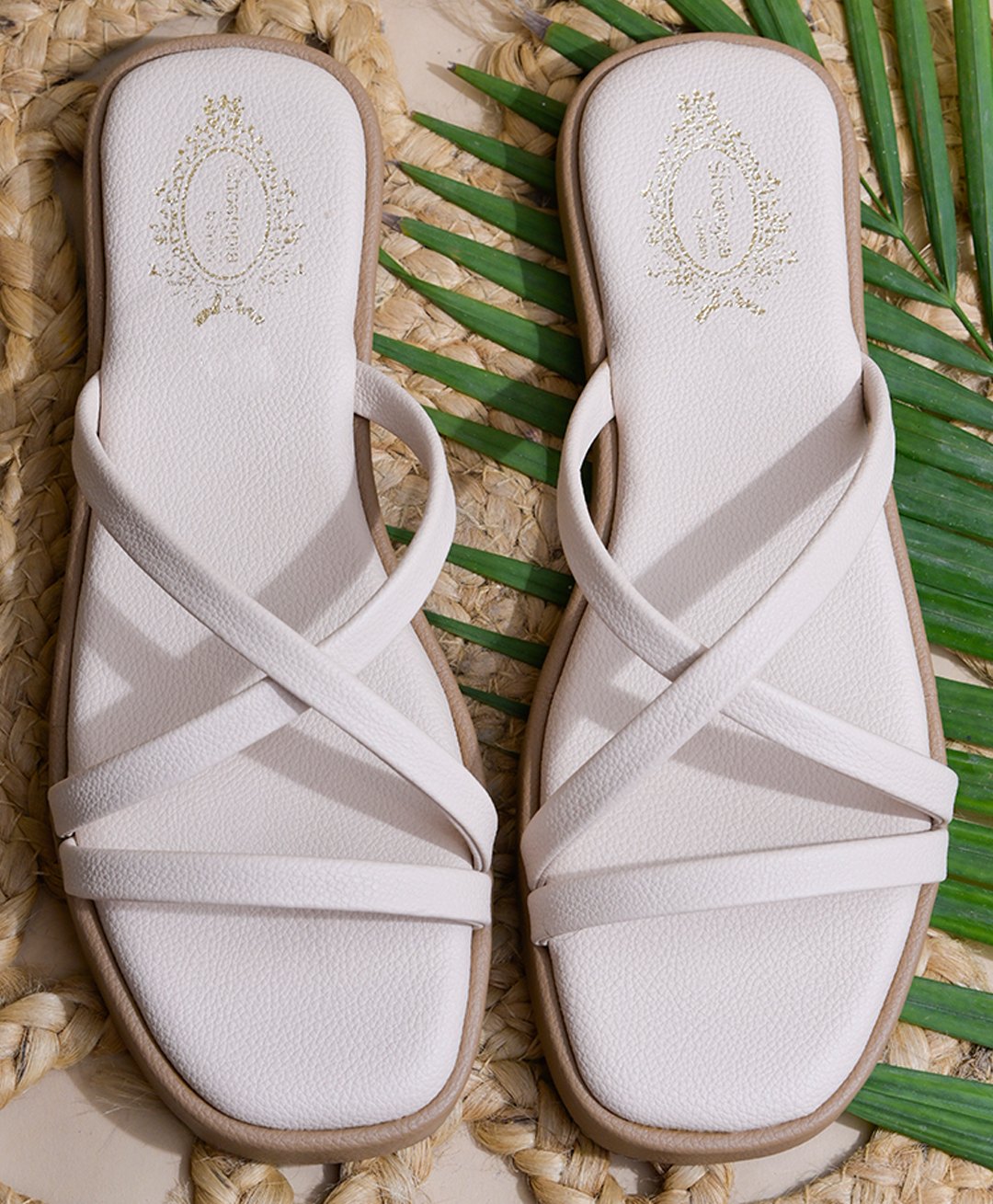 Shoetopia Solid Strap Detailed Sandals - Cream-picture-28