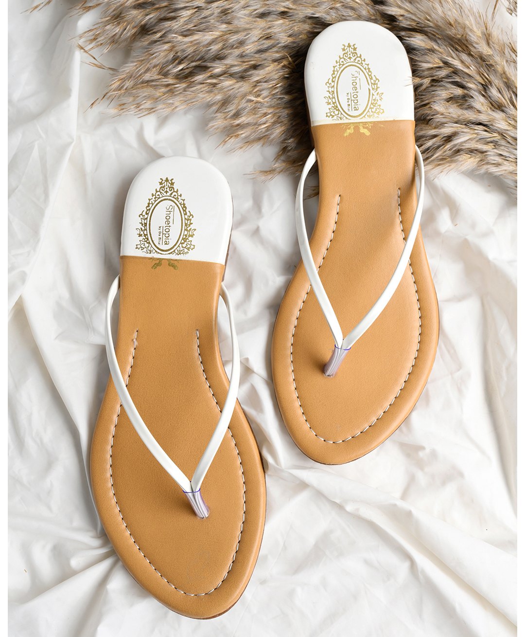 Shoetopia Colour Blocked Sandals - White-image-16
