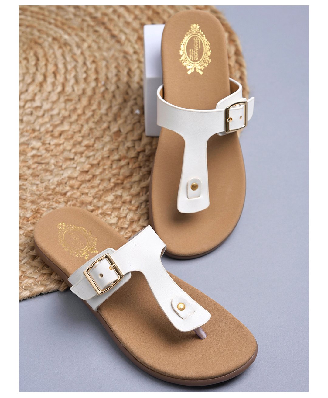 Shoetopia Colour Blocked Sandals - White-image-18