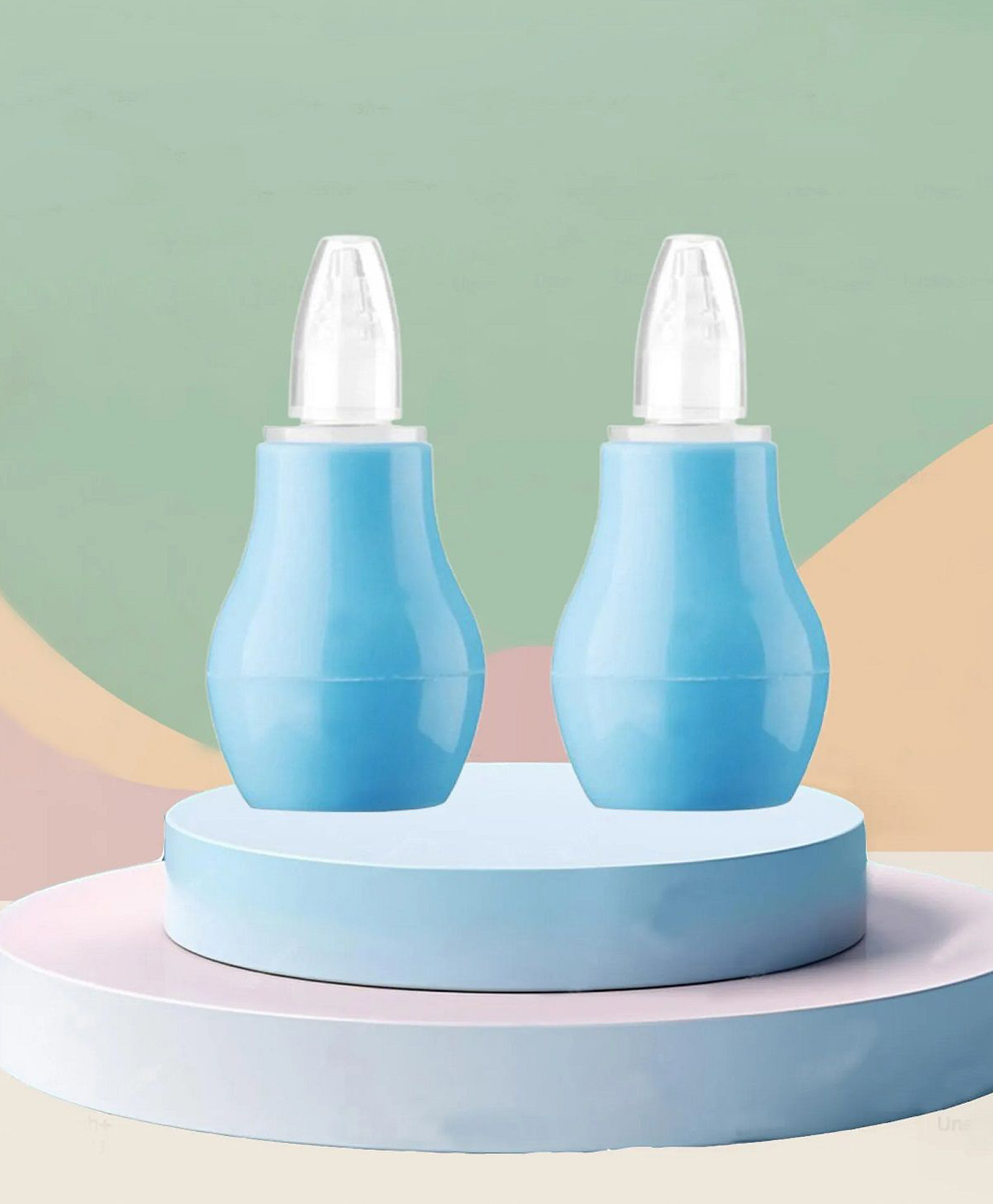 NeonateCare Baby Silicone Nose Cleaner Nasal Aspirator for Babies Pack of 2 - (2 Blue Nose Cleaner)-picture-23