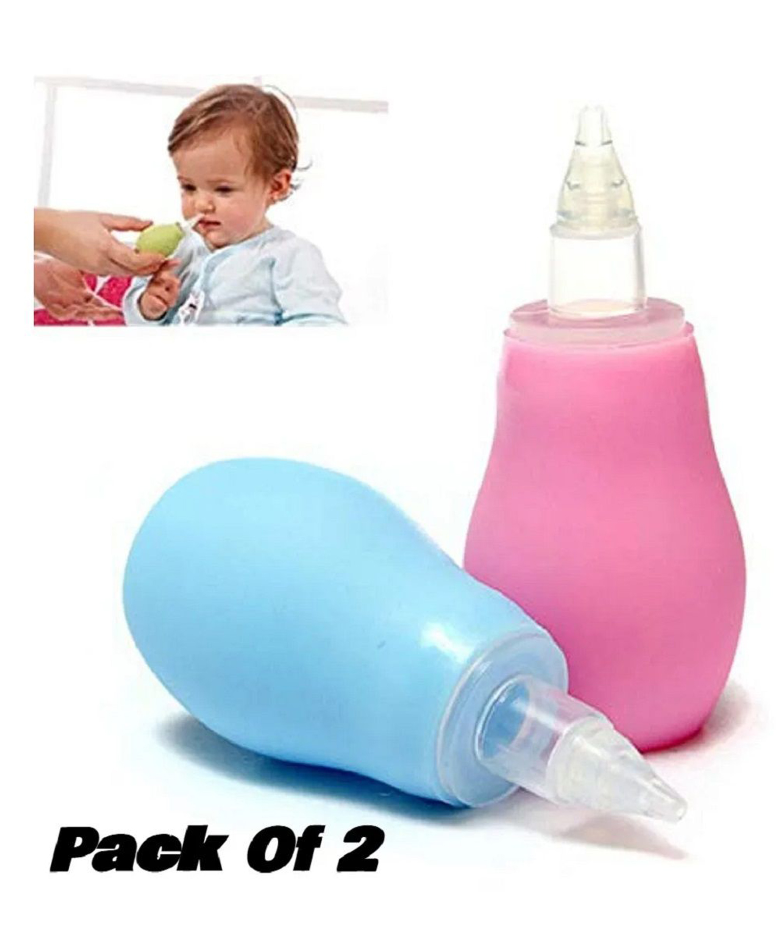 NeonateCare Baby Silicone Nose Cleaner Nasal Aspirator for Babies Pack of 2 - (Blue Nose Cleaner and Pink Nose Cleaner)-picture-13