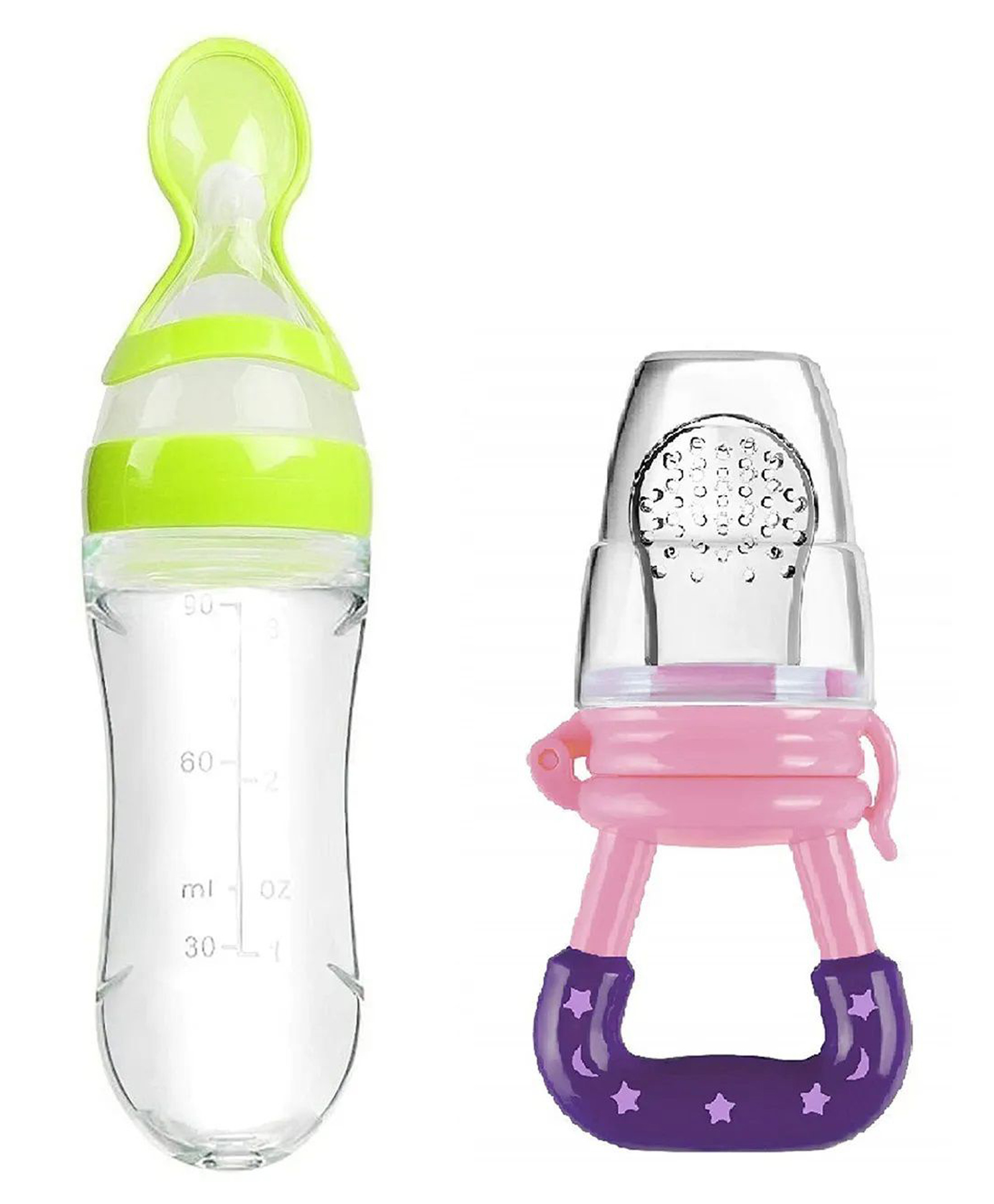 NeonateCare Silicone Easy Squeezy Spoon Food Feeder with Silicone Fruit and Food Nibbler Pacifier for Babies-image-20