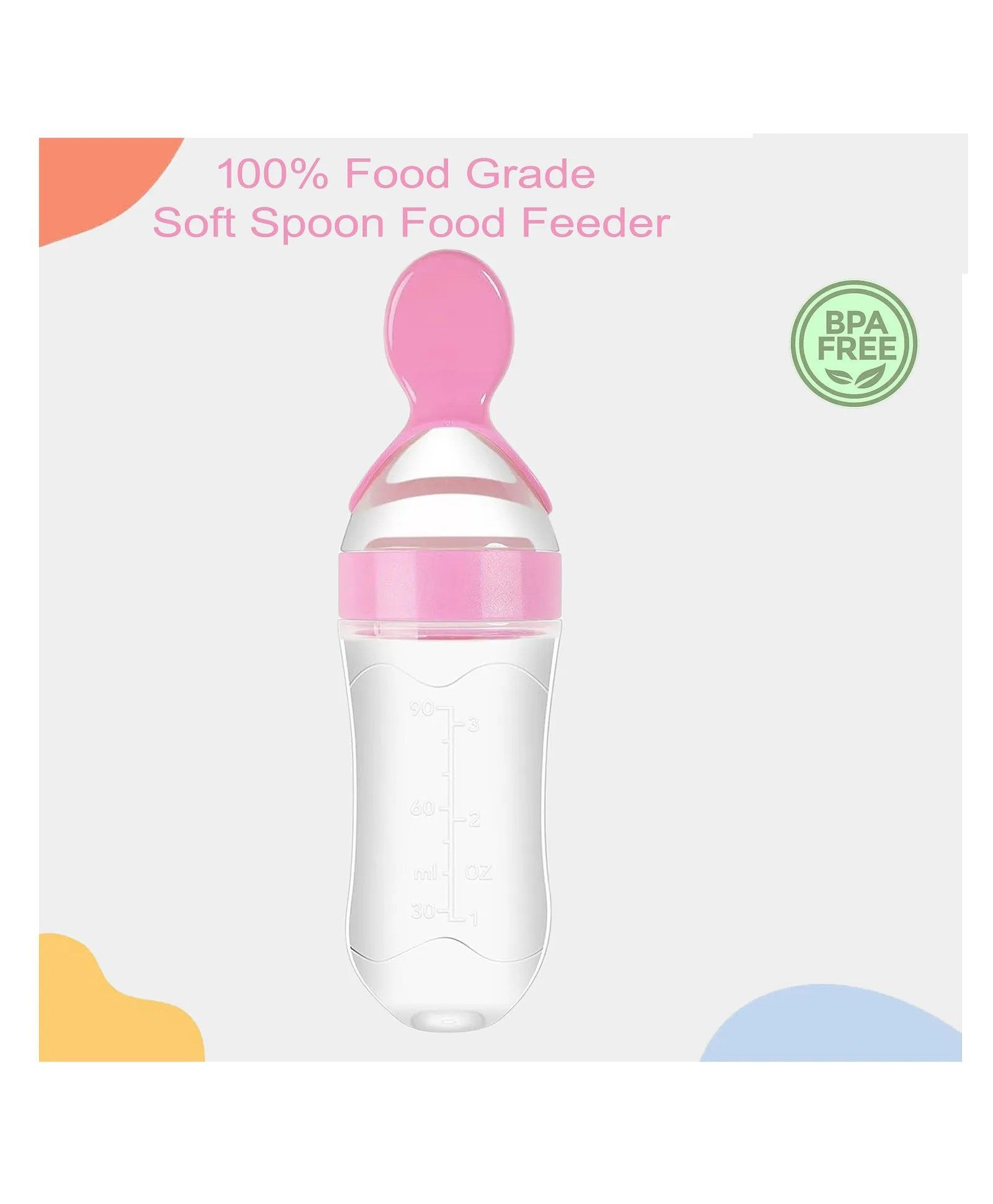 NeonateCare Silicone Easy Squeezy Spoon Food Feeder for Babies - Pink Spoon feeder-picture-38