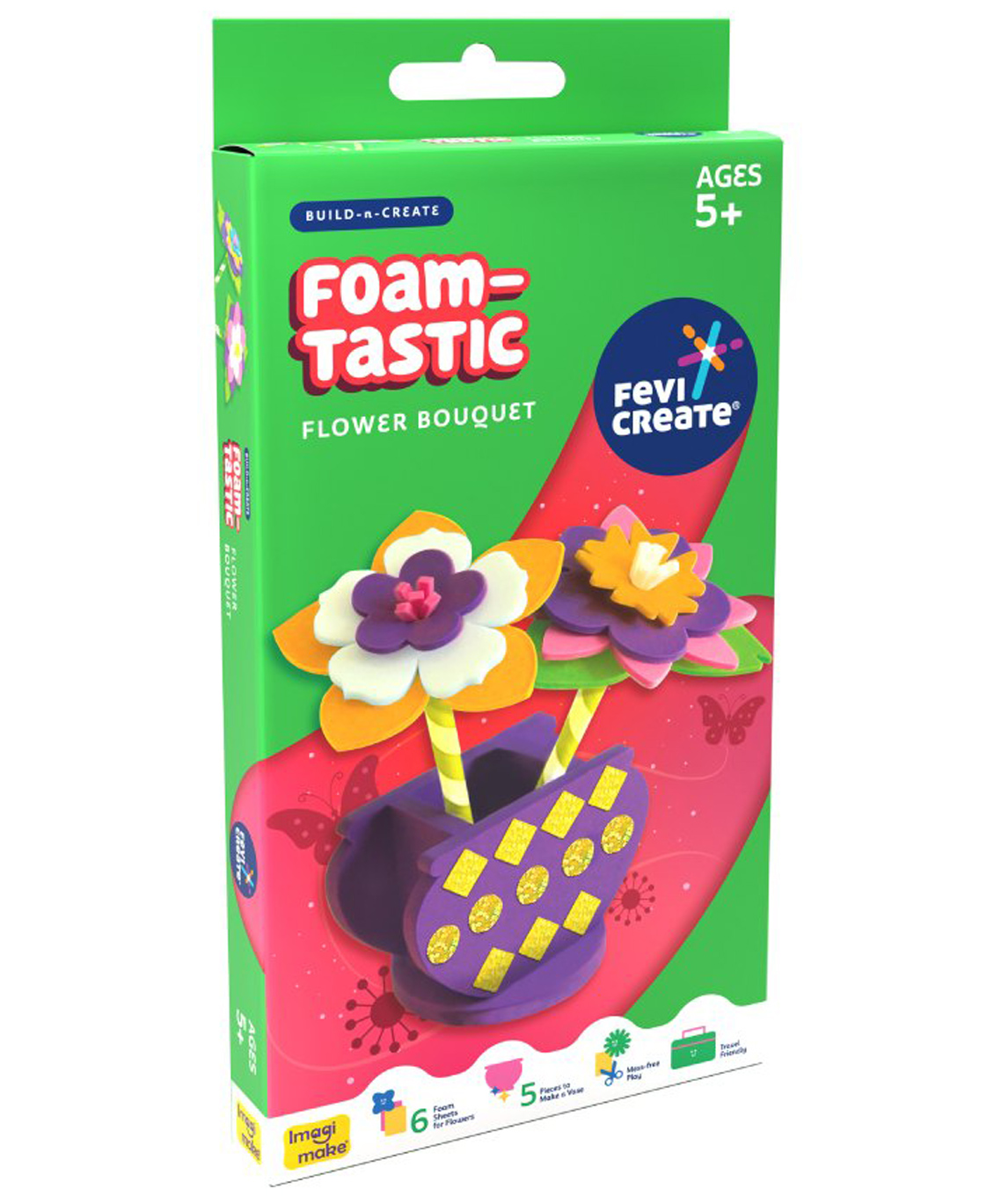 Fevicreate Build-n-Create Foam-Tastic Flower Bouquet Kit - Green-picture-26