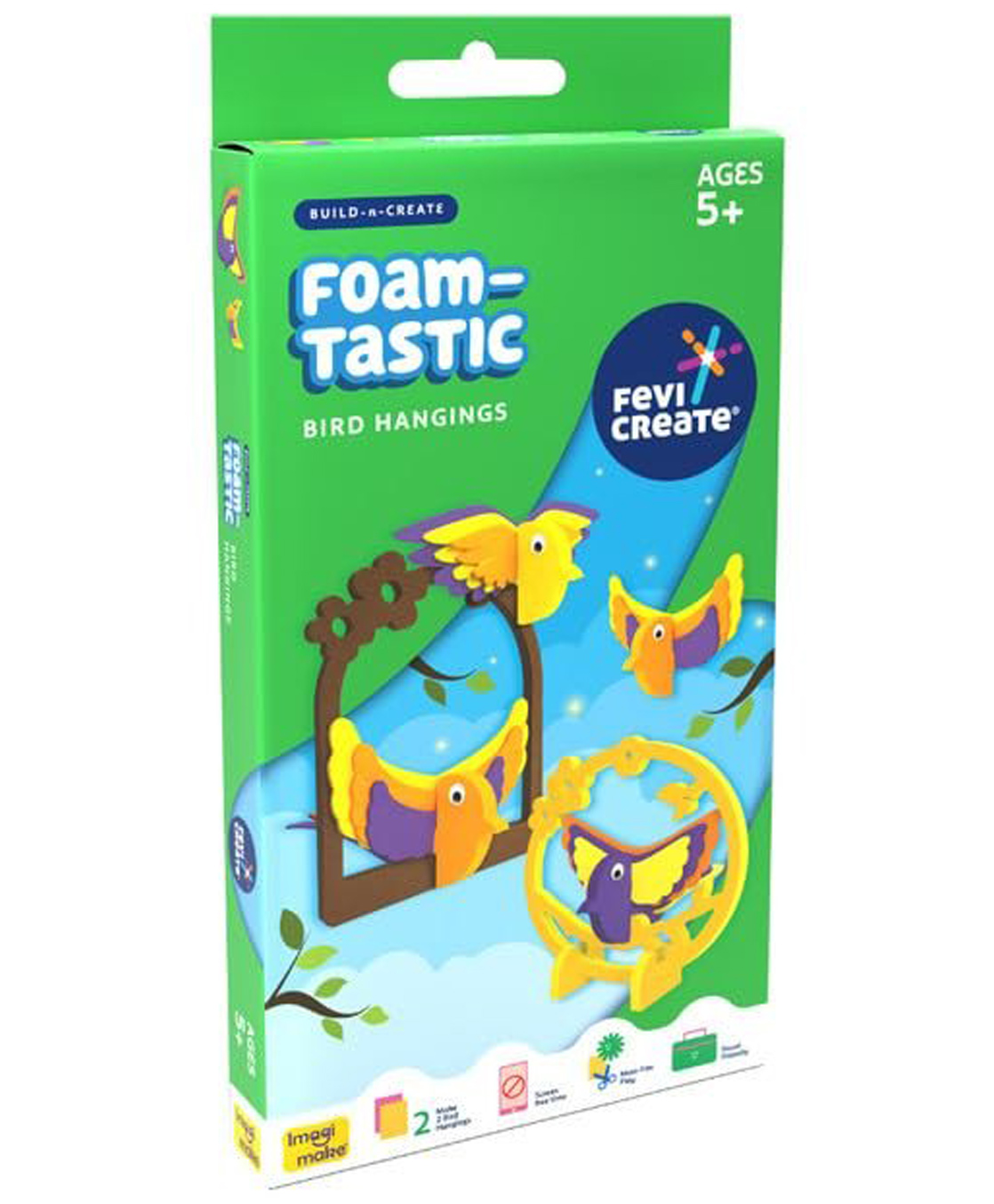 Build-n-Create Foam-Tastic Bird Hangings Kit - Green-image-48