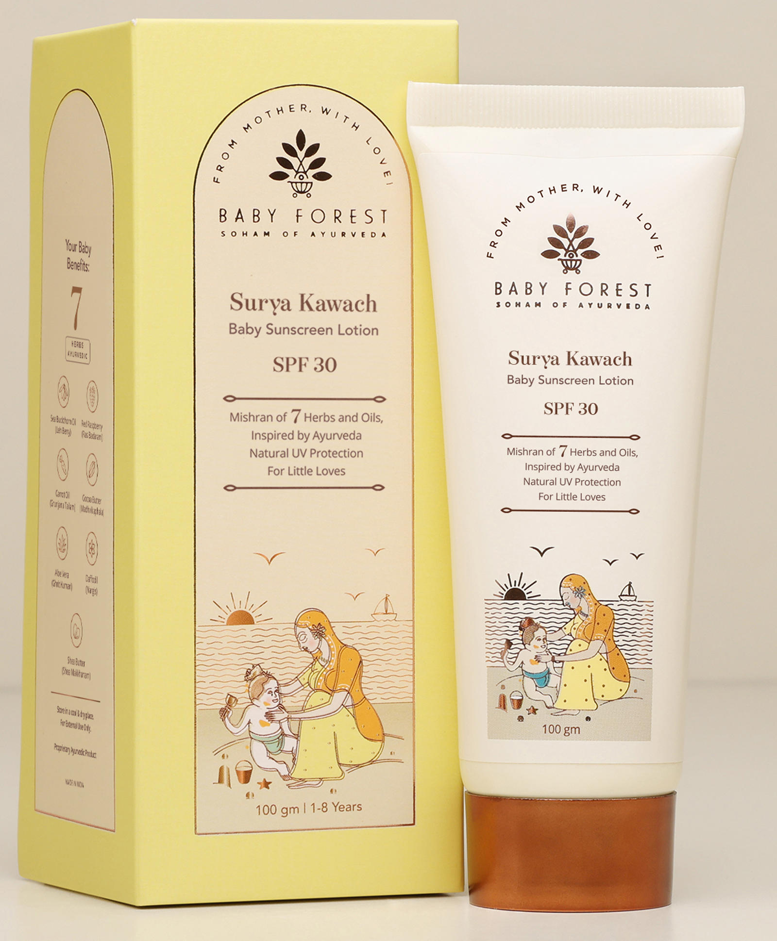 Baby Forest Surya Kawach Baby Sunscreen Lotion SPF 30 - 100 g-picture-27