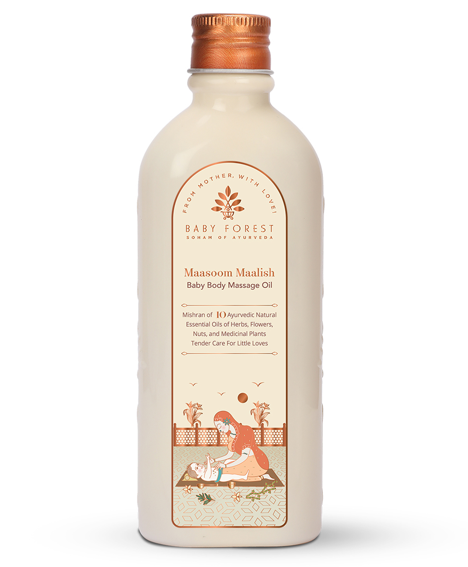 BABY FOREST Maasoom Maalish Baby Body Massage Oil enriched with Veldt Grape Rujamari Til oil Derma safe - 200 ml-picture-14