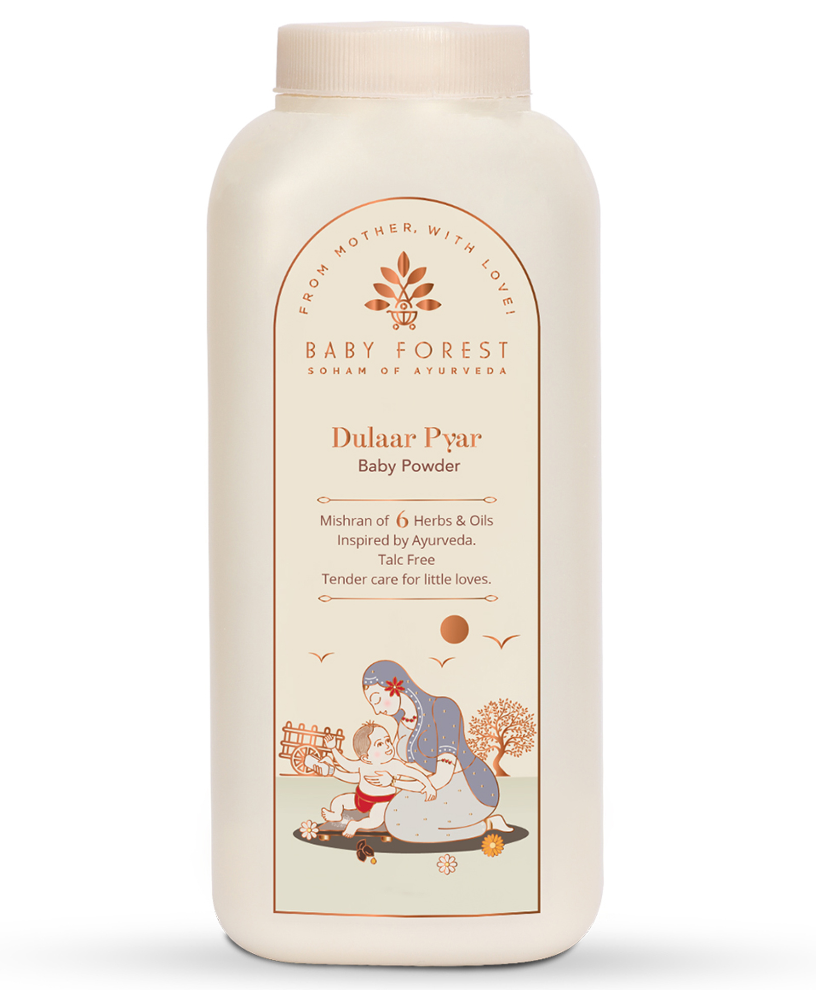 BABY FOREST Dulaar Pyar Talc-Free Baby Powder With Chamomile Flower Oil Jojoba Seed Oil Marigold Seed Oil - 200 g-picture-14