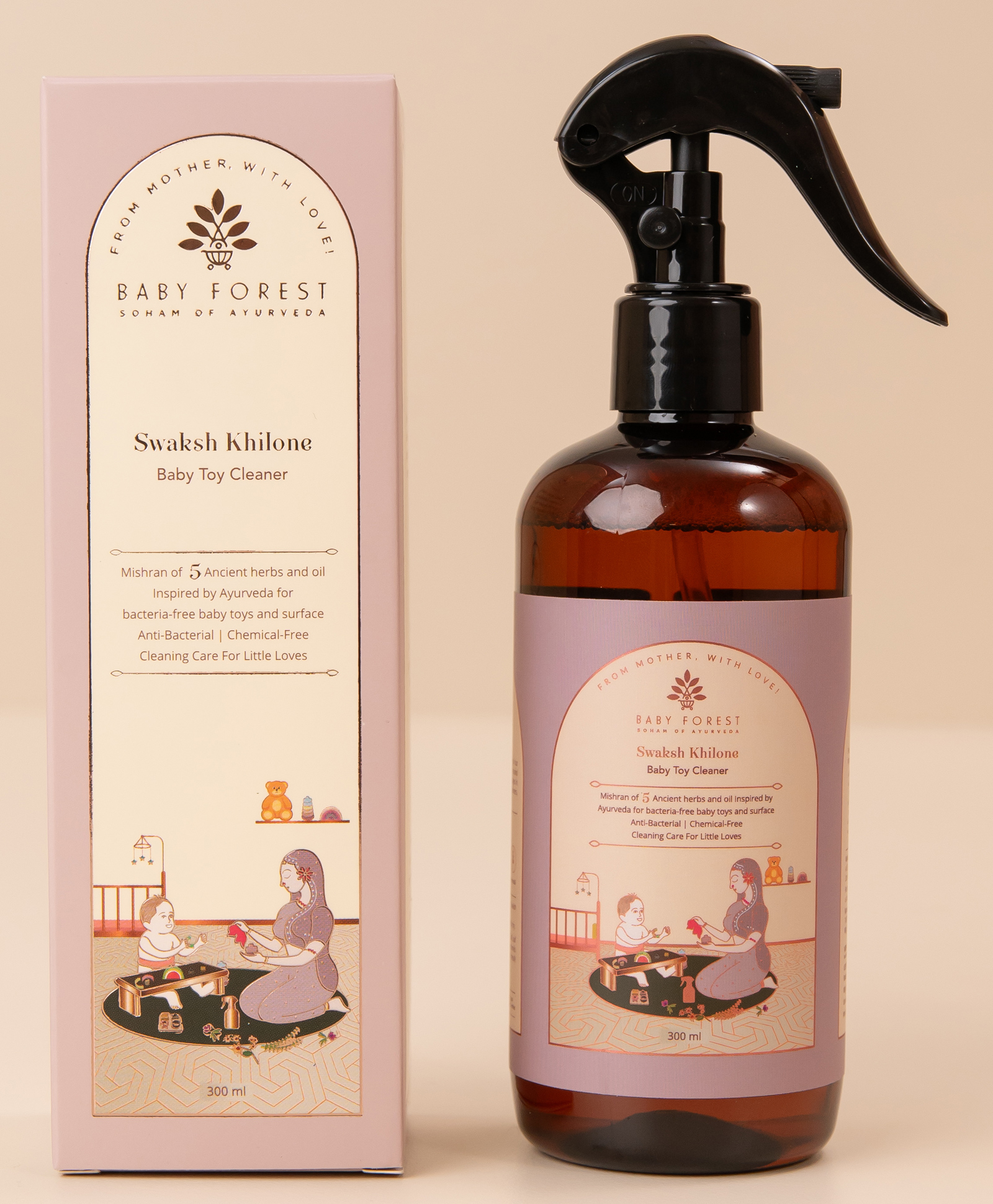 Baby Forest Swaksh Khilone Ayurvedic Baby Toy & Surface Cleaner | Mixture of 5 Ayurvedic Natural Herbs Oils & Flowers - 300 ml-picture-11