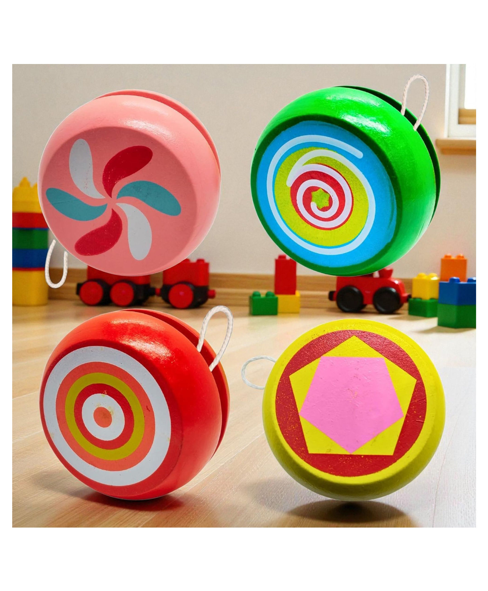 Birthday Popper 4 Pcs High-Speed Wooden Yo-Yo Spinner Toy as Birthday Return Gifts for Kids-picture-14