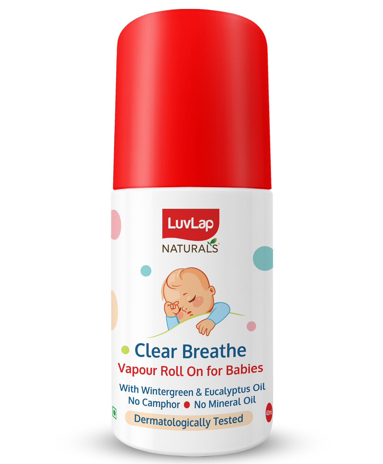 LuvLap Naturals Clear Breathe Vapour Roll-on for babies Dermatologically Tested Formulated with Oil of Wintergreen & Eucalyptus oil No Camphor & Mineral Oil Decongestant for Cough & Cold - 40 ml-image-39