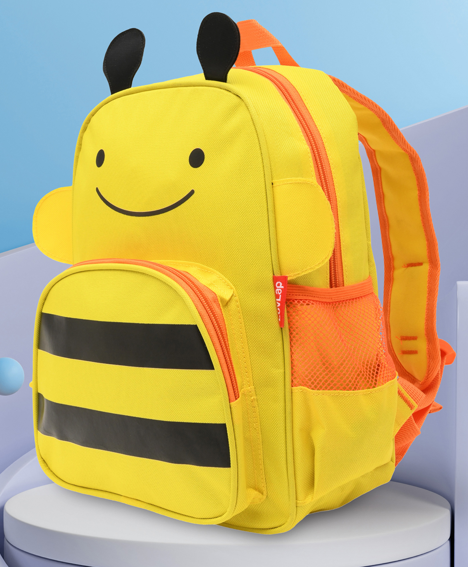 luvlap Luv Lap Backpack With Bee Print Yellow - Height 12.2 Inches-picture-2