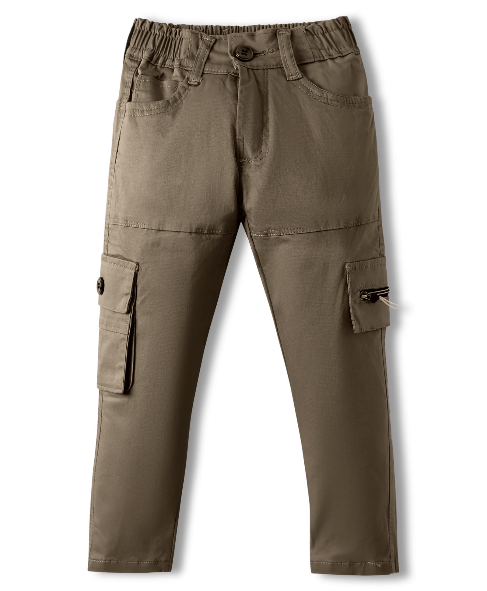 Rikidoos Cotton Woven Solid Cargo Pants - Khaki-picture-18