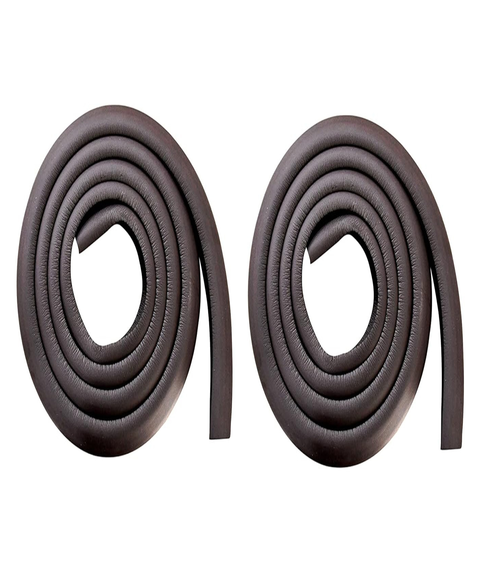 THE LITTLE LOOKERS Baby Proofing 2 metre L-Shaped Edge Guards Roll | Child Safety Edge Protectors | Safety accessories with Adhesive tape for babies/kids/Children (Black, Pack of 2)-image-17