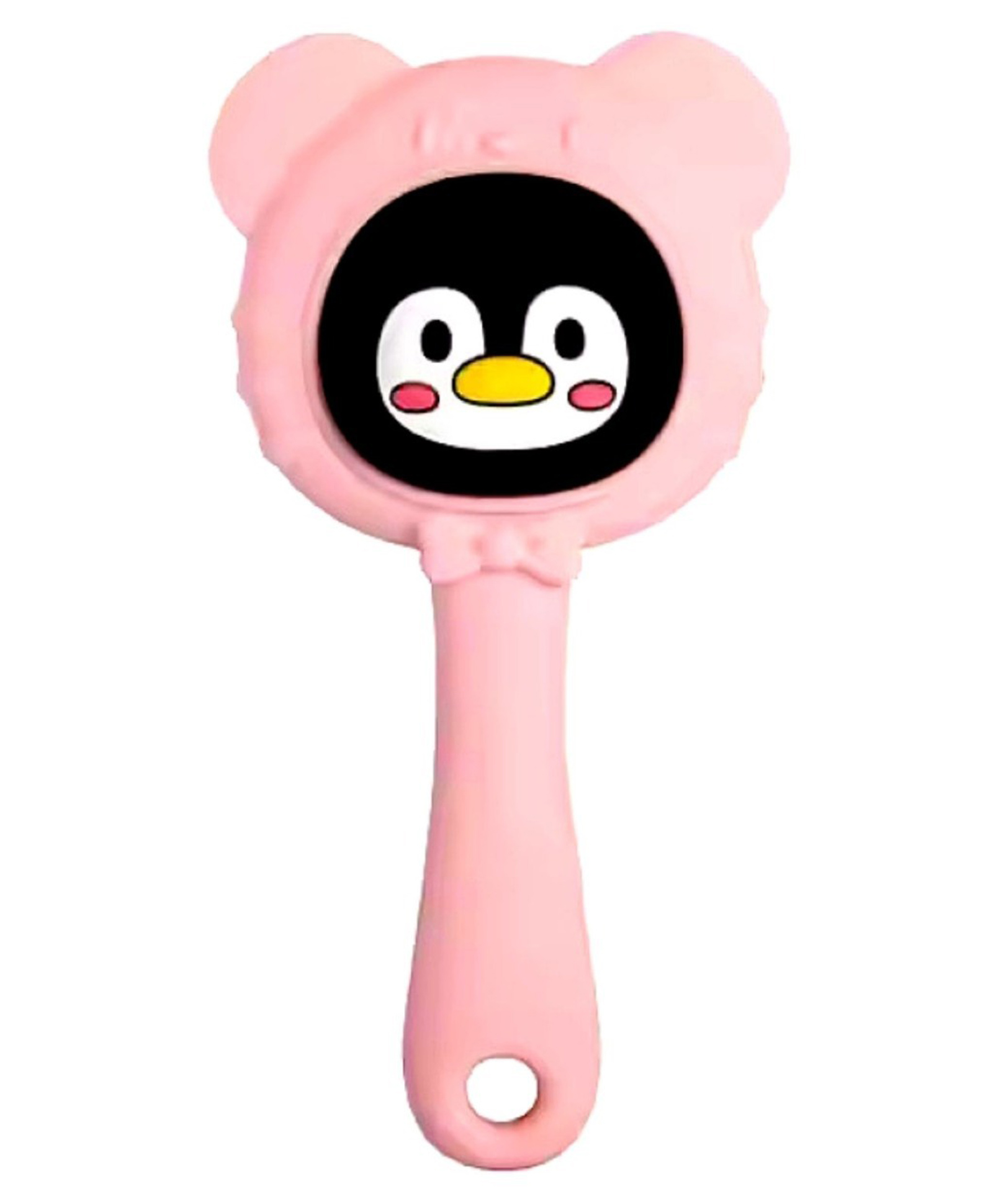 The little lookers Baby Silicone Teether Cum Rattle Safe, Soothing & Fun For Teething Infants - Pink-picture-22