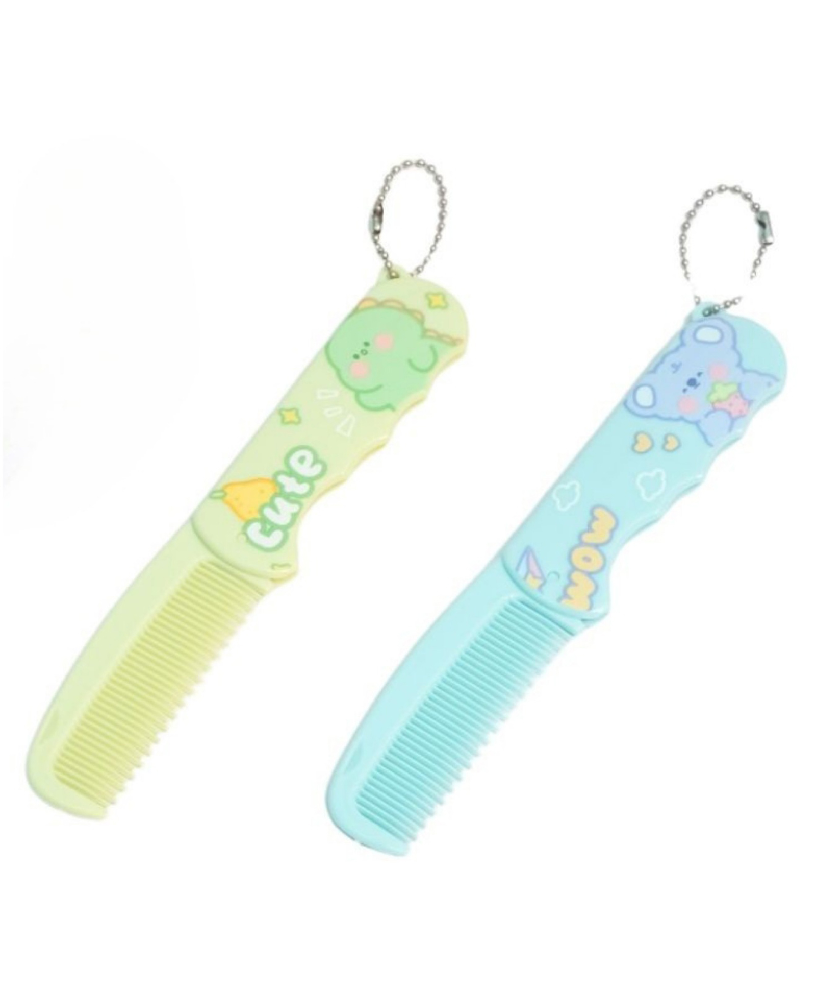 THE LITTLE LOOKERS Hair Comb for Kids | Travel Friendly Folding Pocket Comb | Foldable Pocket Kangi for Hair With Attractive Design | Assorted Print and Color (Pack of 2)-image-46