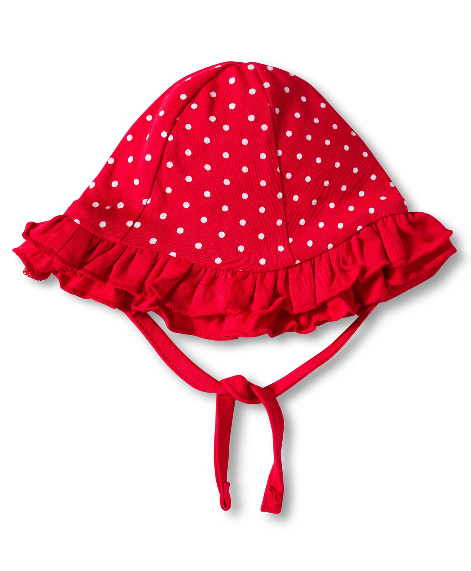 Babyhug 100% Cotton Interlock Knit Cap With Polka Dot Print Red - Diameter 18.5 cm-picture-11
