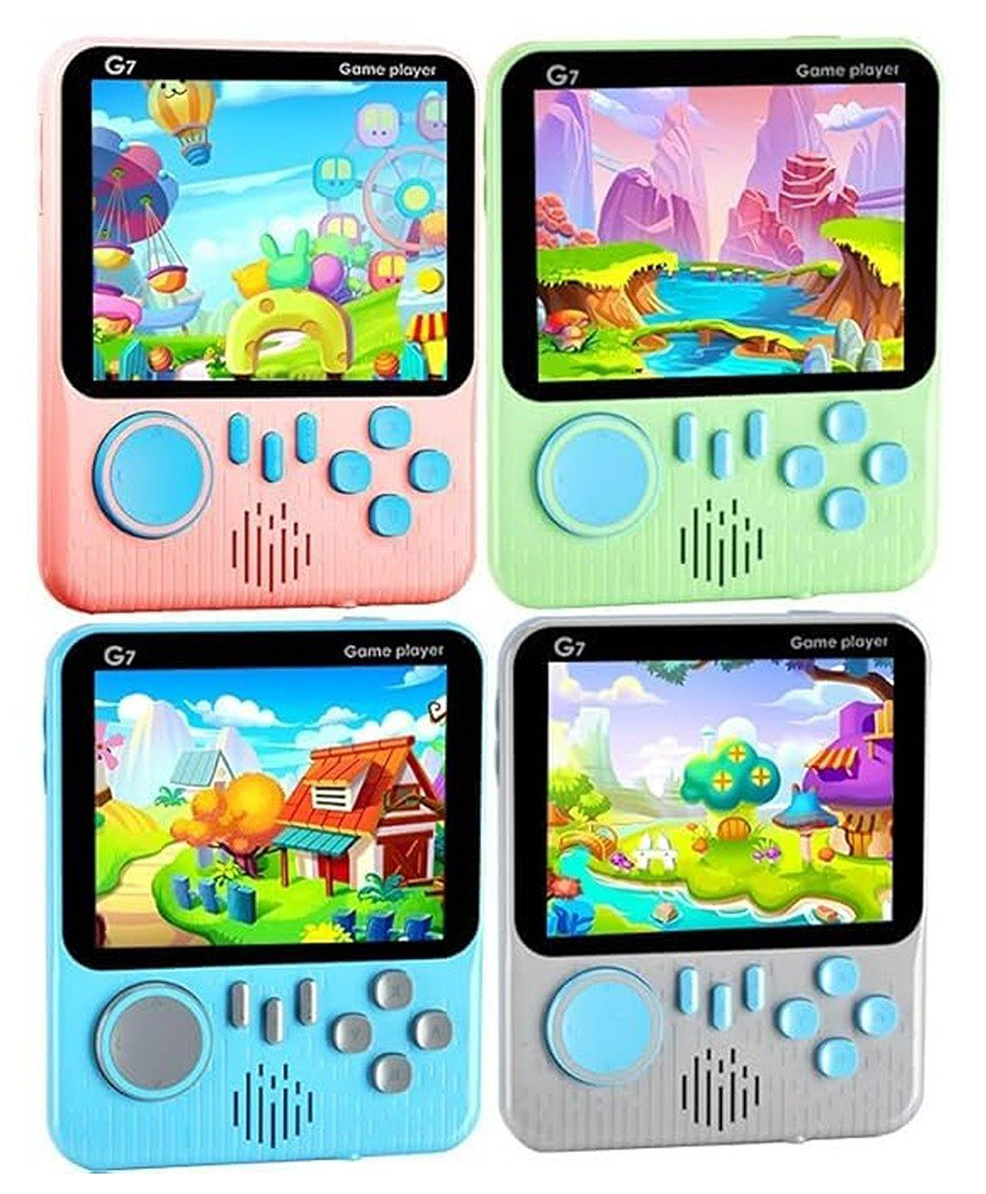 Happy Hues G7 Handheld Retro Video Game with 666 Games- 3.5inch LCD Screen -Slim & Portable Design- Gift for Kids- Random Colour-picture-24