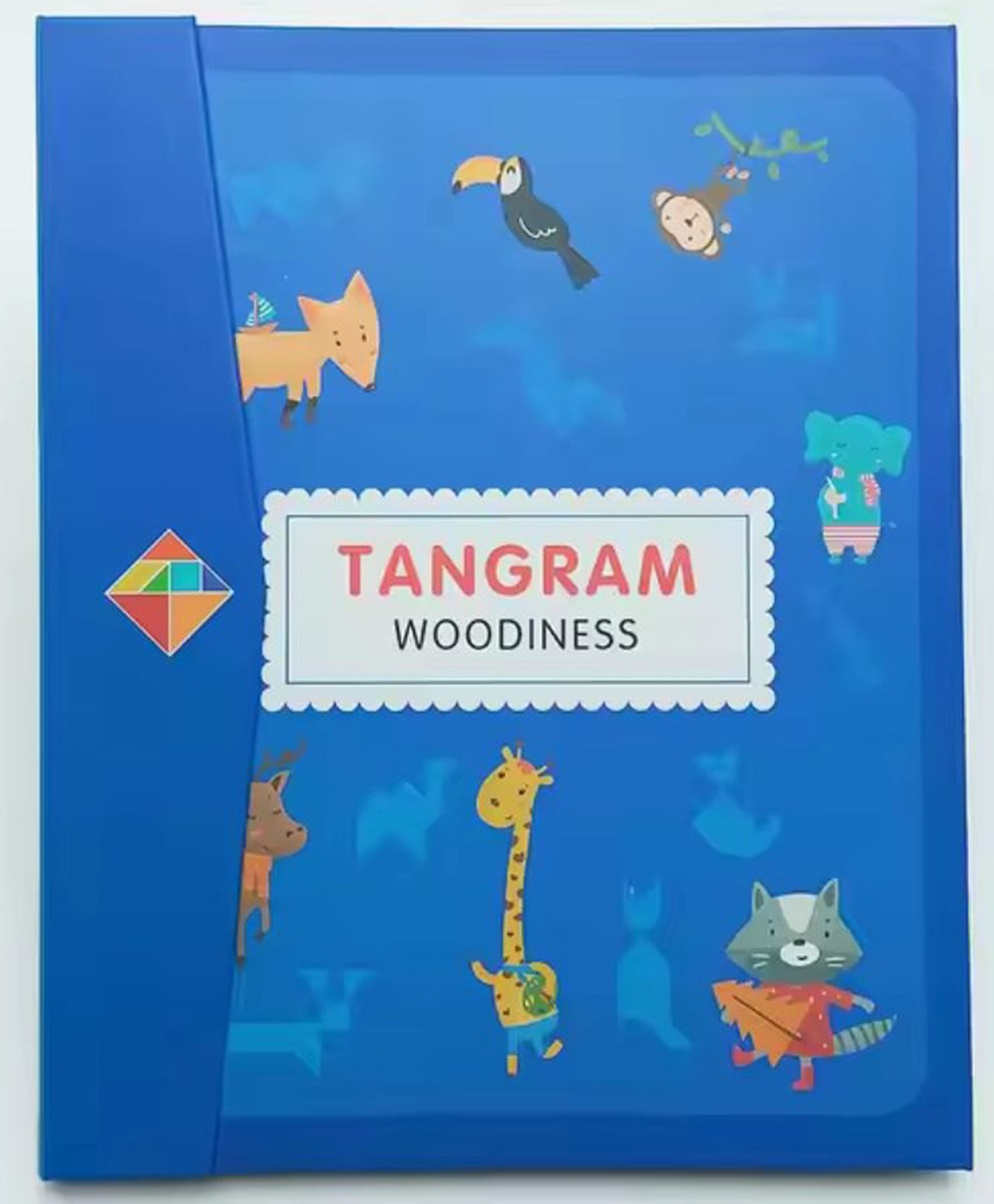Happy Hues Travel Wooden Magnetic Tangram Puzzle - 7 Magnetic Pattern Block Book with Challenges & Solution-3D Puzzle Road Trip Game-image-16