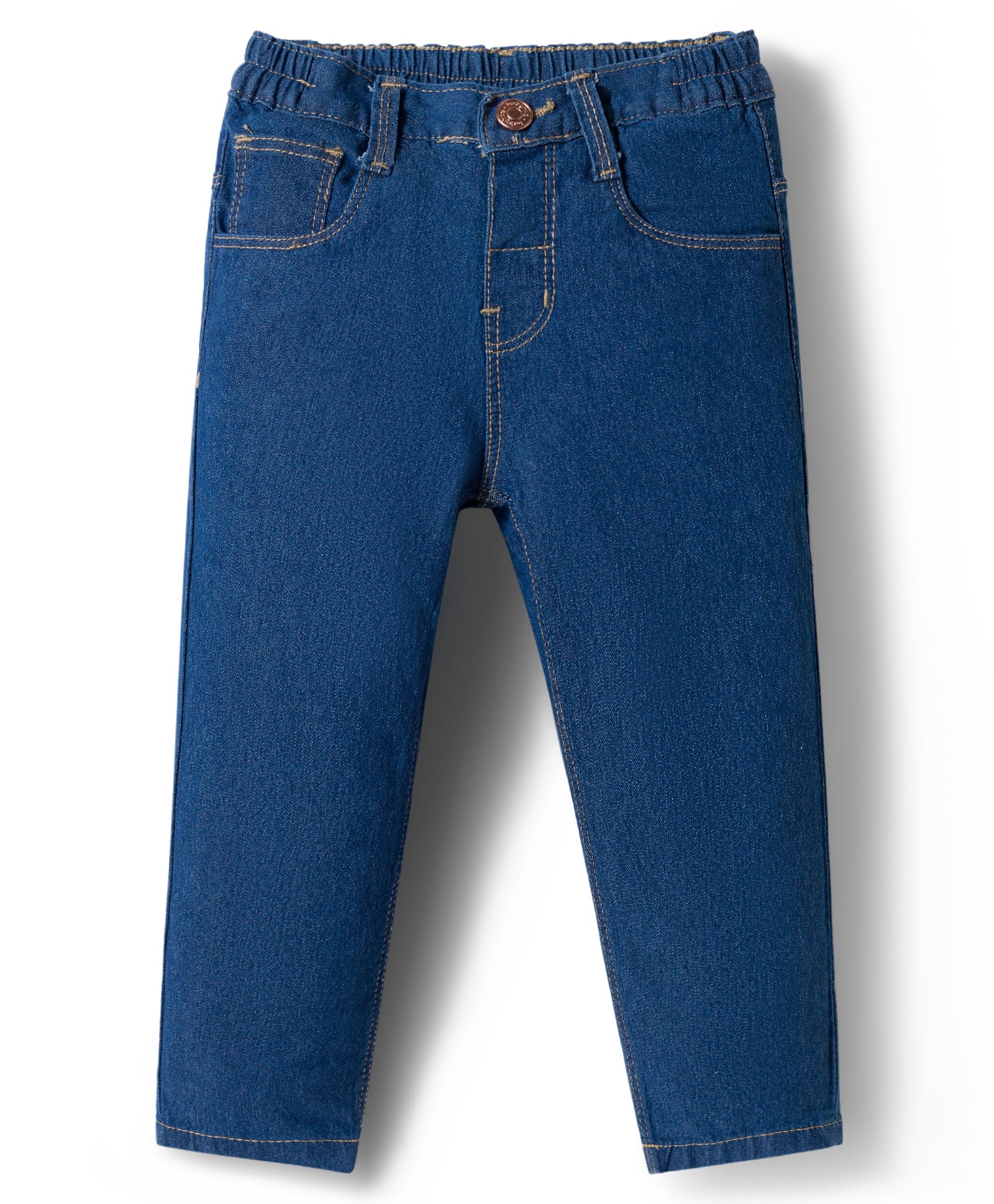 Babyhug Denim Full Length Washed Jeans With Stretch - Blue-picture-14